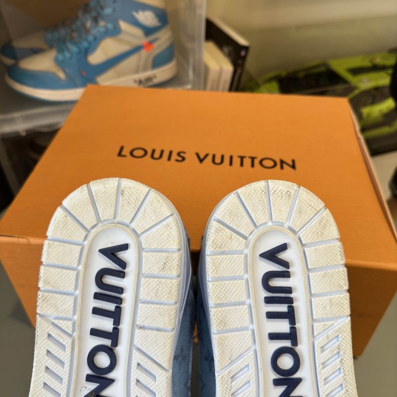 Louis Vuitton Louis Vuitton Denim-Style Trainer Sneakers for Men -2508 Size US 9.5 / EU 42-43 - 3 Thumbnail