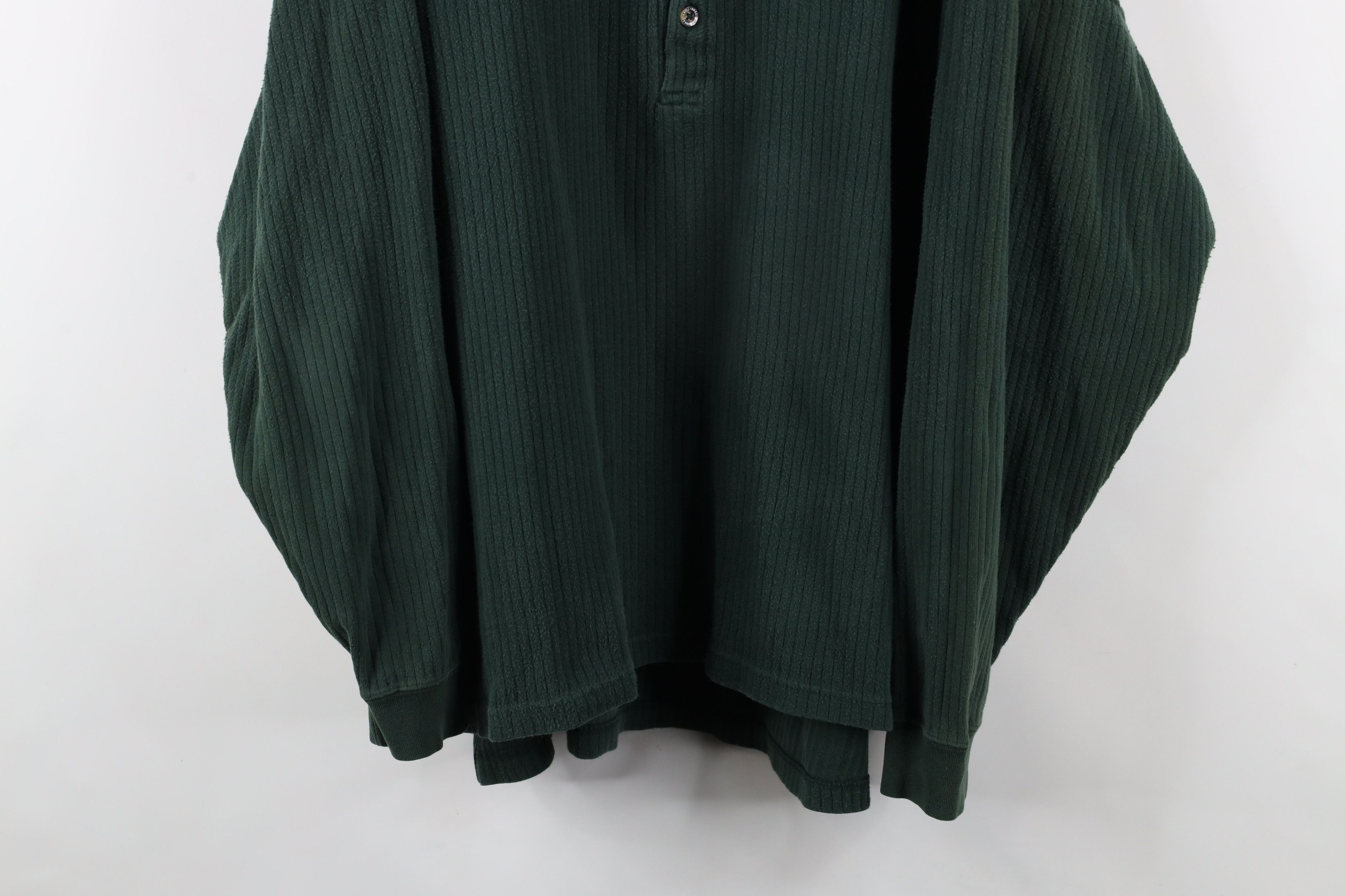 Vintage Vintage 90s Streetwear Ribbed Long Sleeve Henley T-Shirt Size US XXL / EU 58 / 5 - 3 Thumbnail