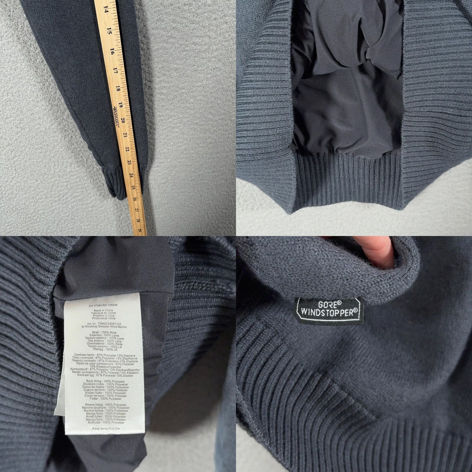 J.Lindeberg J.Lindeberg Sweater Mens Small READWool Gore Windstopper 1/4 Zip Lined Pullover Size US S / EU 44-46 / 1 - 8 Thumbnail