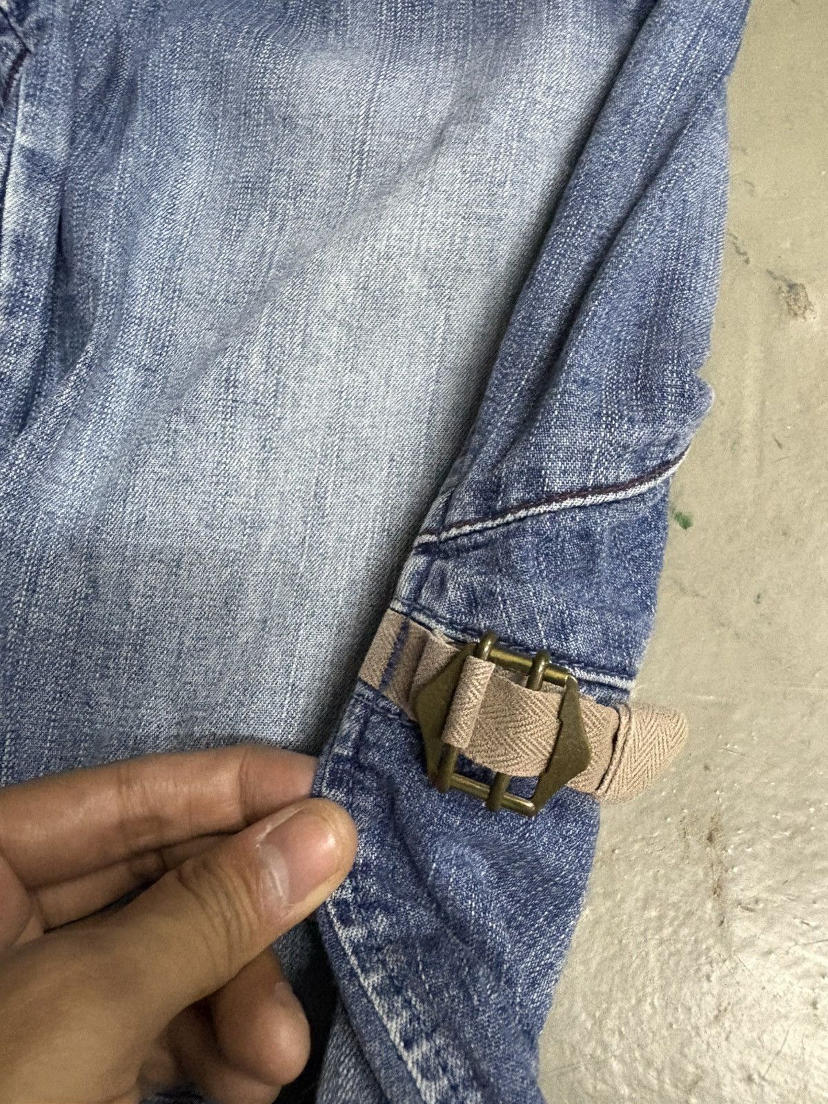 Marithe + Francois Girbaud Vintage Buckle Back Marithe+Francois Girbaud Y2K Capri Jeans Size US 28 / EU 44 - 7 Thumbnail