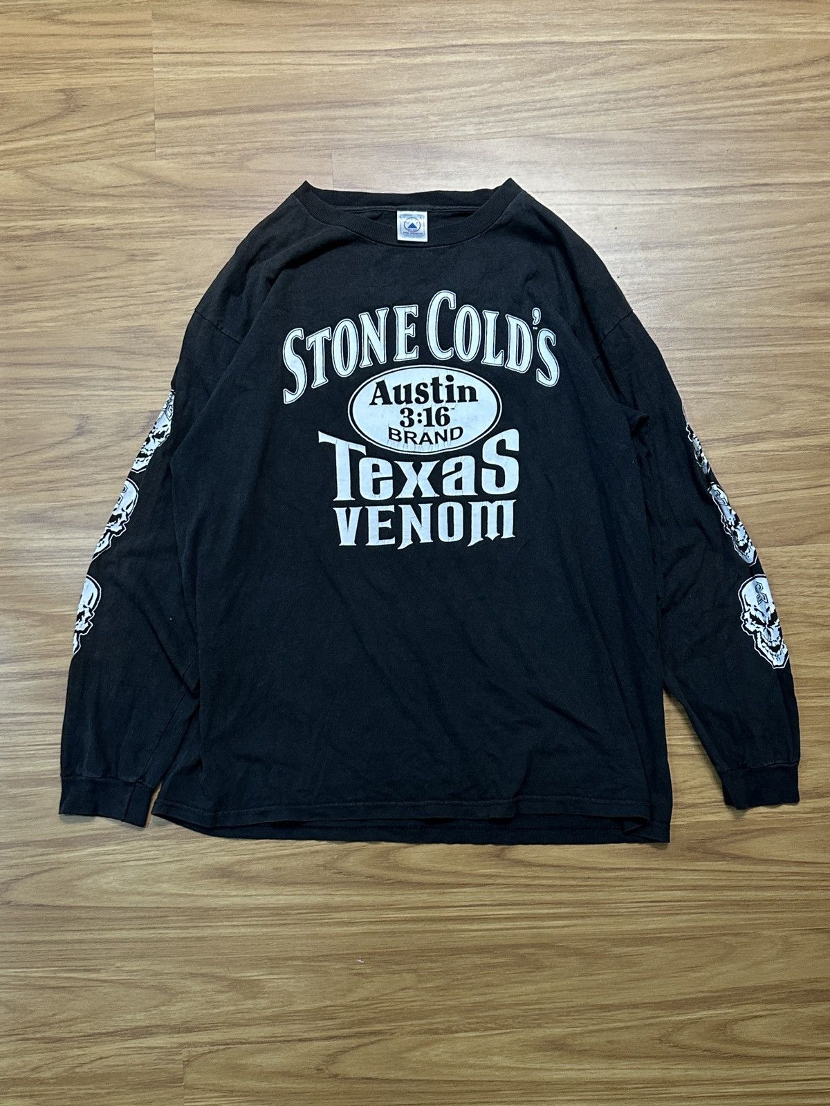WWF Vintage Stone Cold Texas Venom L/S Shirt (Y2K 2001) Size US L / EU 52-54 / 3 - 12 Thumbnail