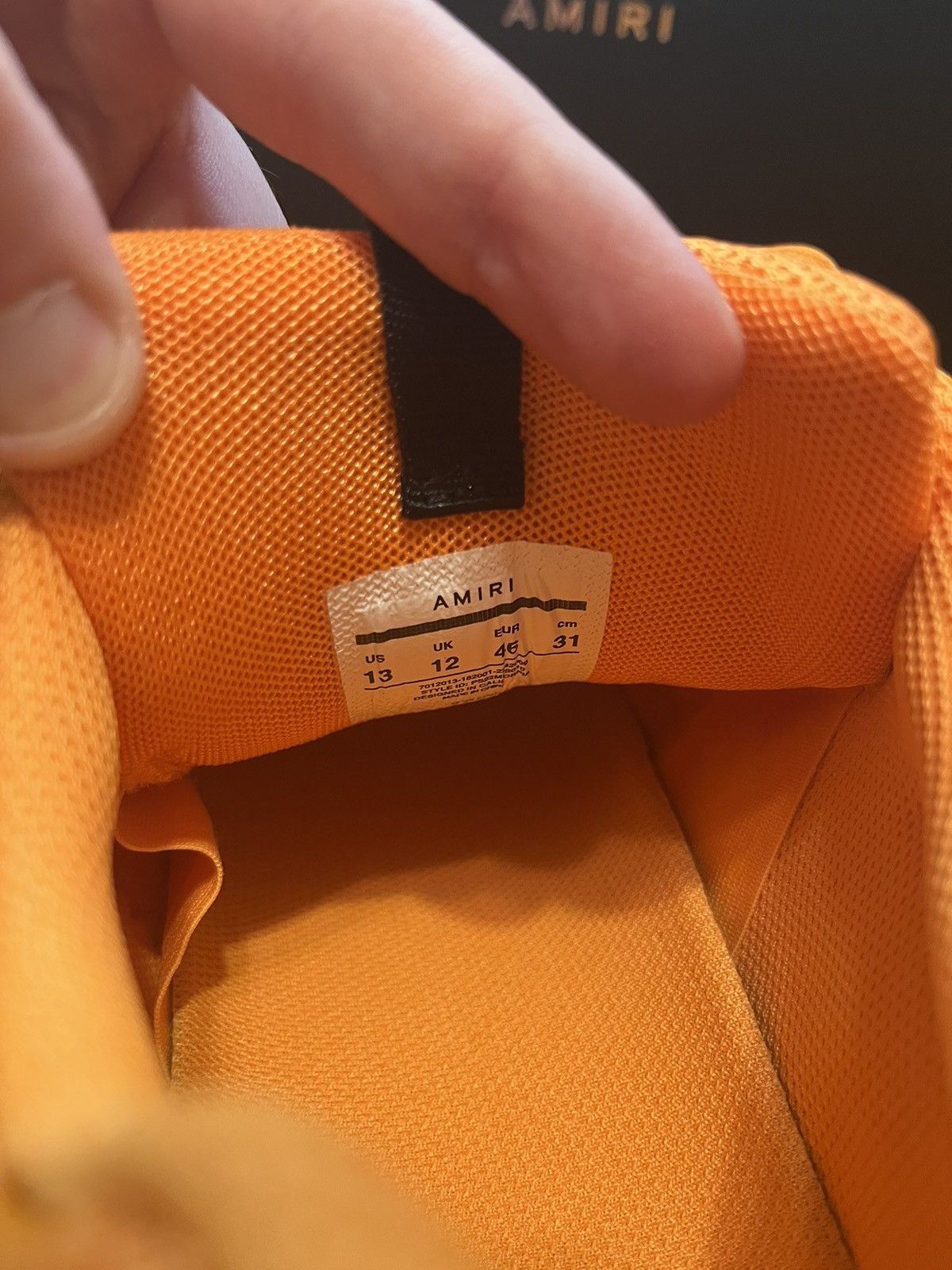 Amiri Amiri Bonerunner Sneaker (Orange) Size US 13 / EU 46 - 7 Thumbnail
