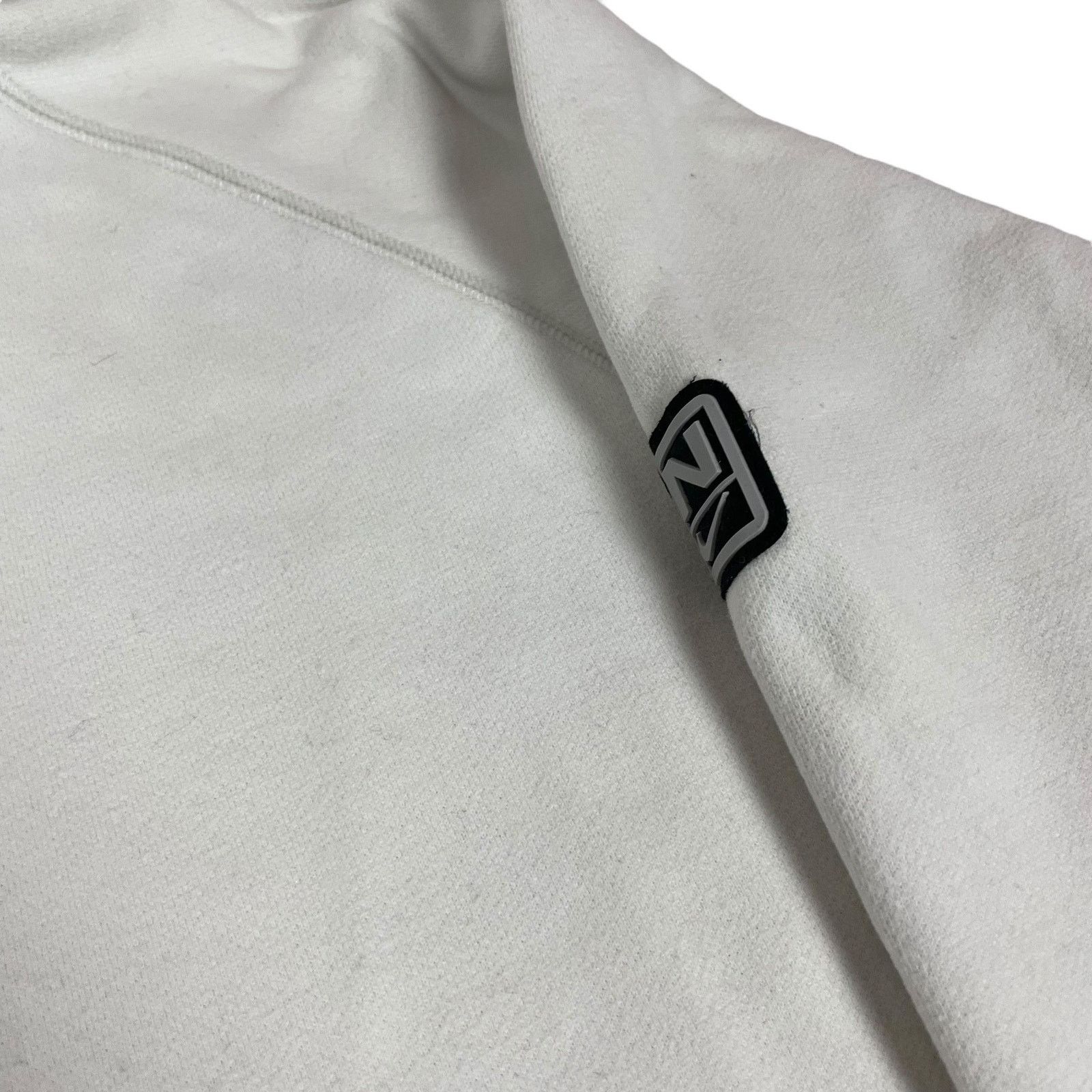 Nike × Vintage Nike Mens White Cotton Swoosh Long Sleeve Pullover Hoodie XL Size US XL / EU 56 / 4 - 4 Thumbnail