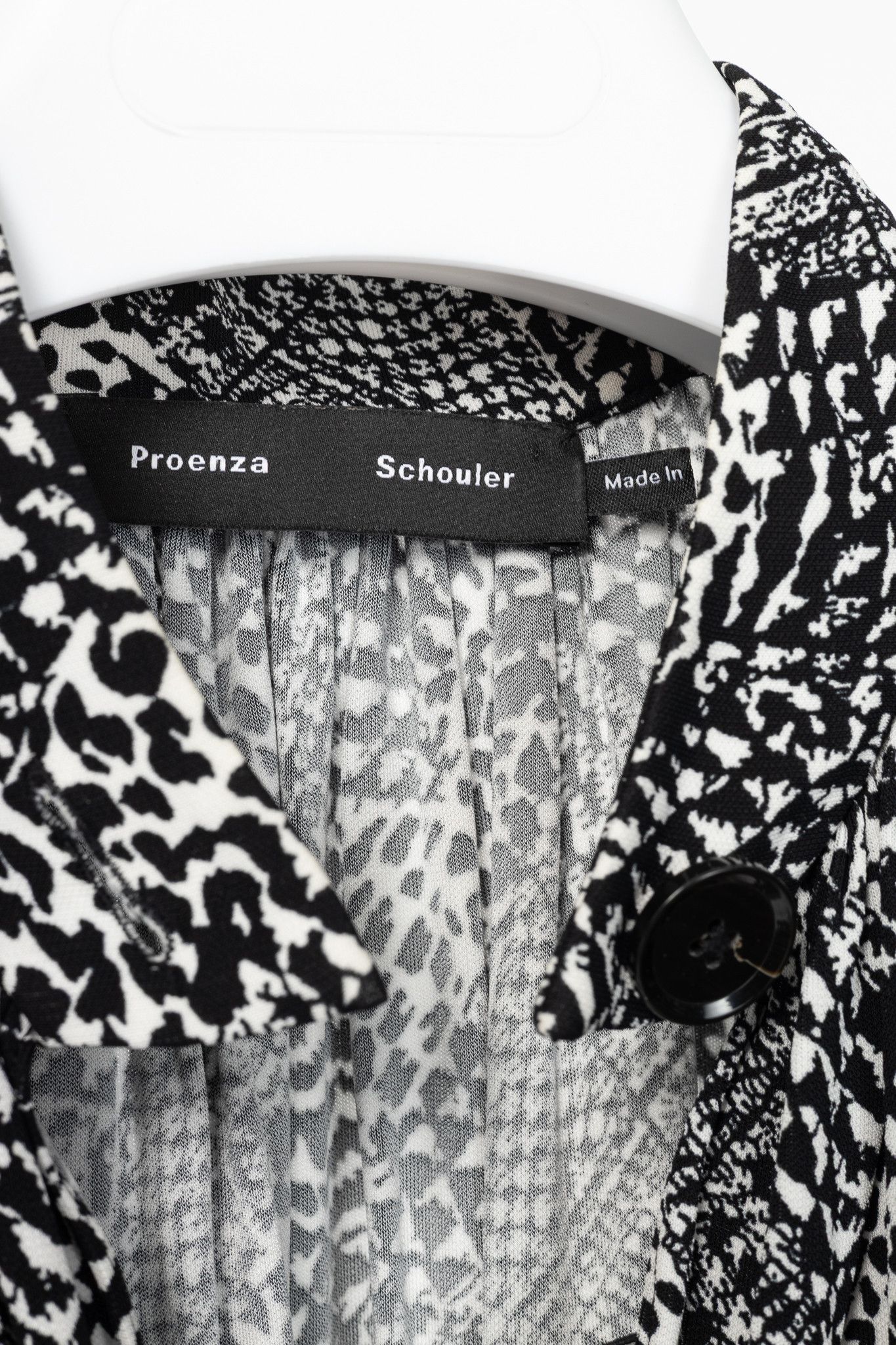 Proenza Schouler Proenza Schouler Black & White Mixed-Print Jersey Top Size S / US 4 / IT 40 - 7 Thumbnail