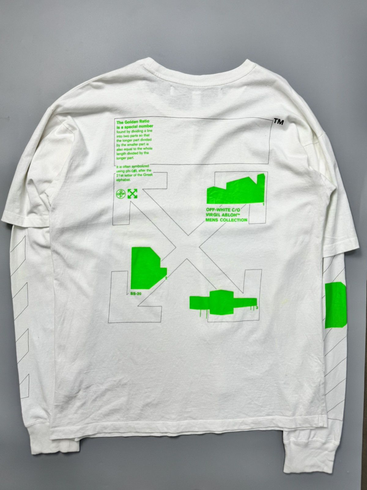 Off-White SS18 Off-White 'Golden Ratio' L/Sleeve Tshirts Size US L / EU 52-54 / 3 - 10 Thumbnail