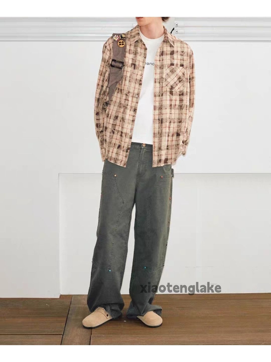 Designer × Vintage washed faded loose baggy yuppie carpenter pants Size US 32 / EU 48 - 2 Thumbnail