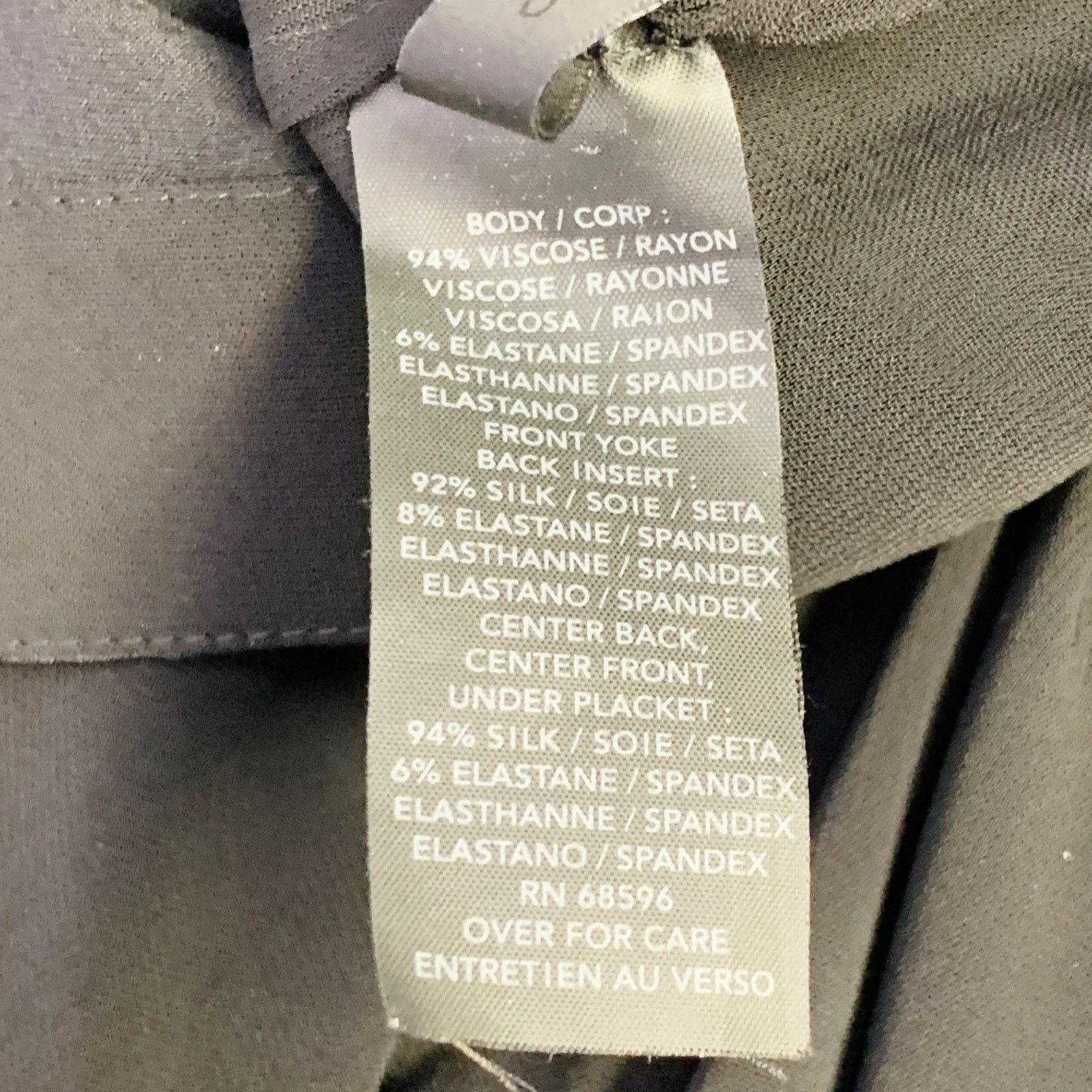 Donna Karan Black Cream Viscose Blend Mixed Materials Hidden Buttons Size M / US 6-8 / IT 42-44 - 11 Thumbnail