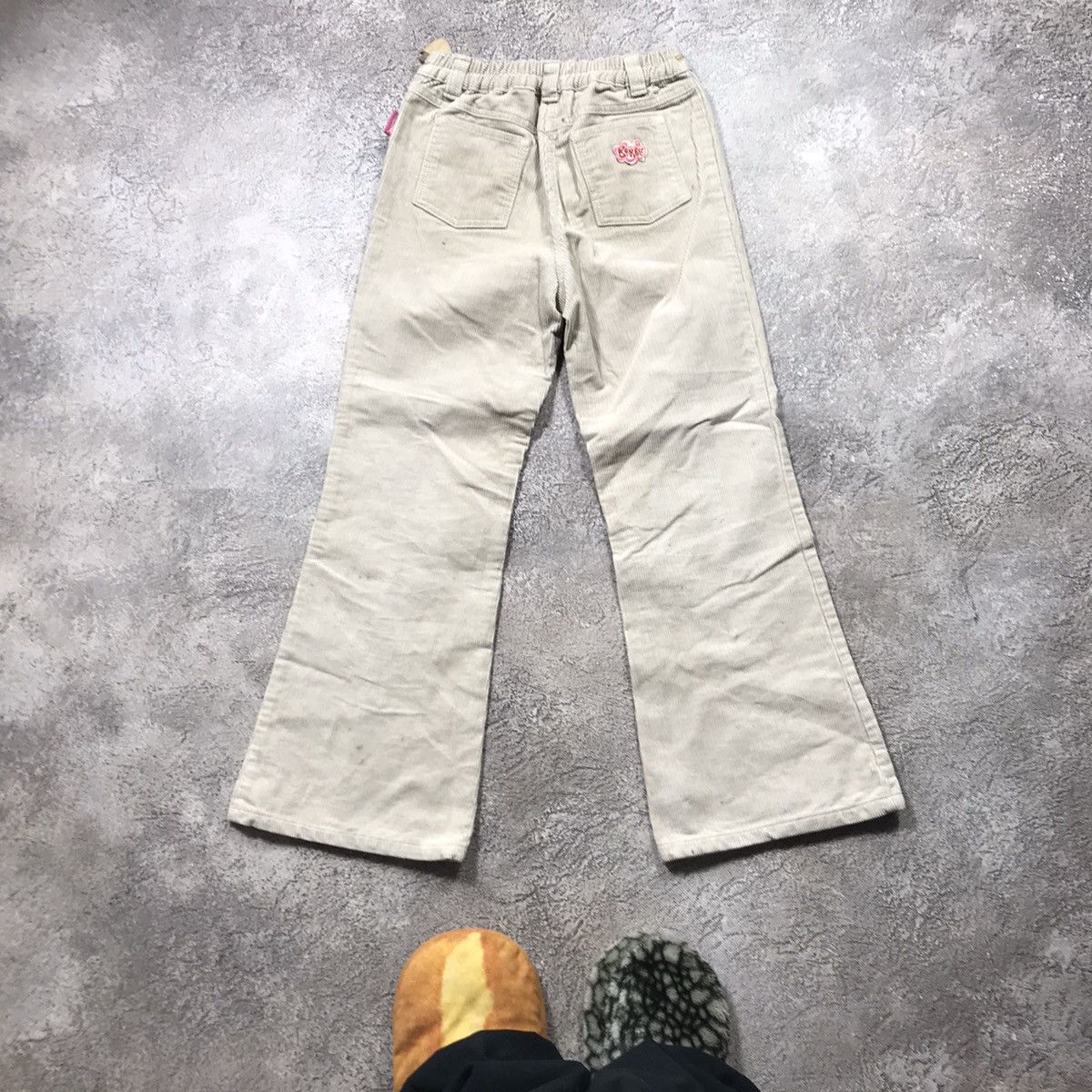 Vintage Vintage 90s Floral Embroidered Baggy Pants Y2K Coquette 25 Size 25" / US 0 / IT 36 - 9 Thumbnail