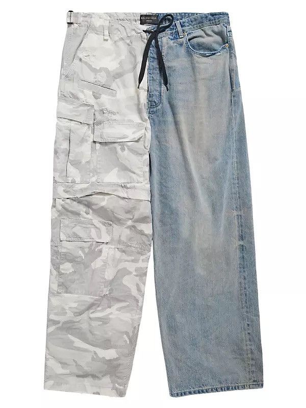 Balenciaga Balenciaga Grayscale Camo Hybrid Baggy Pants Size US 30 / EU 46 - 1 Thumbnail