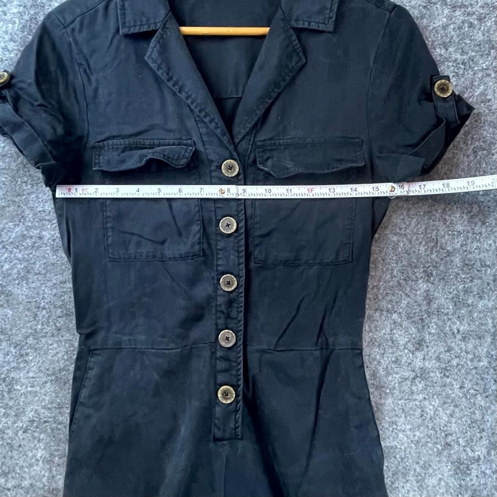 Sanctuary Sanctuary Jumpsuit Womens XS Black Lyocell Short Sleeve Size 25" / US 0 / IT 36 - 5 Thumbnail