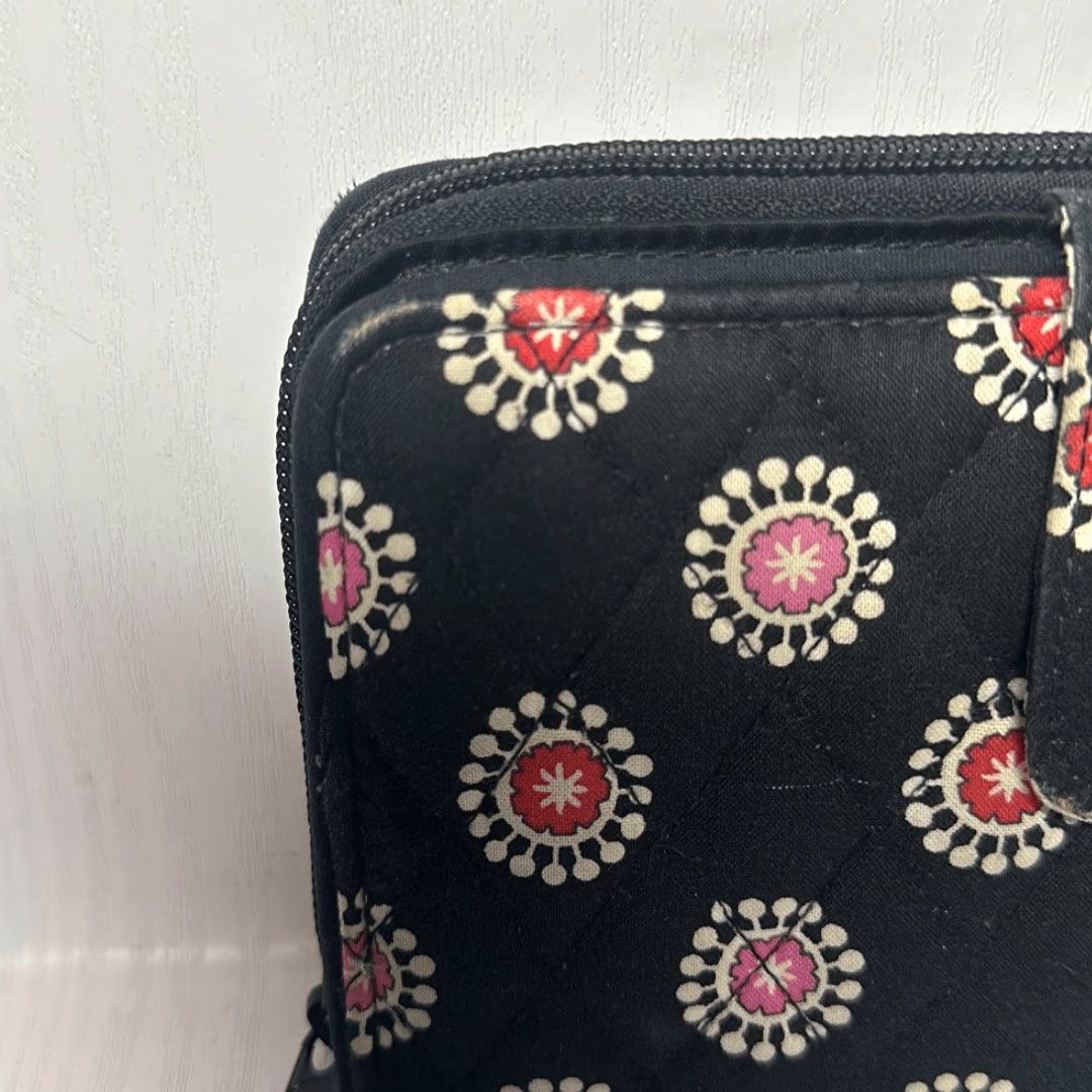 Vera Bradley Vera Bradley Pirhouette Wristlet Black Multicolor looks Twist Lock Women Small Accessories Cotton Exterior Material W 8” H 5” Womens Size ONE SIZE - 3 Thumbnail