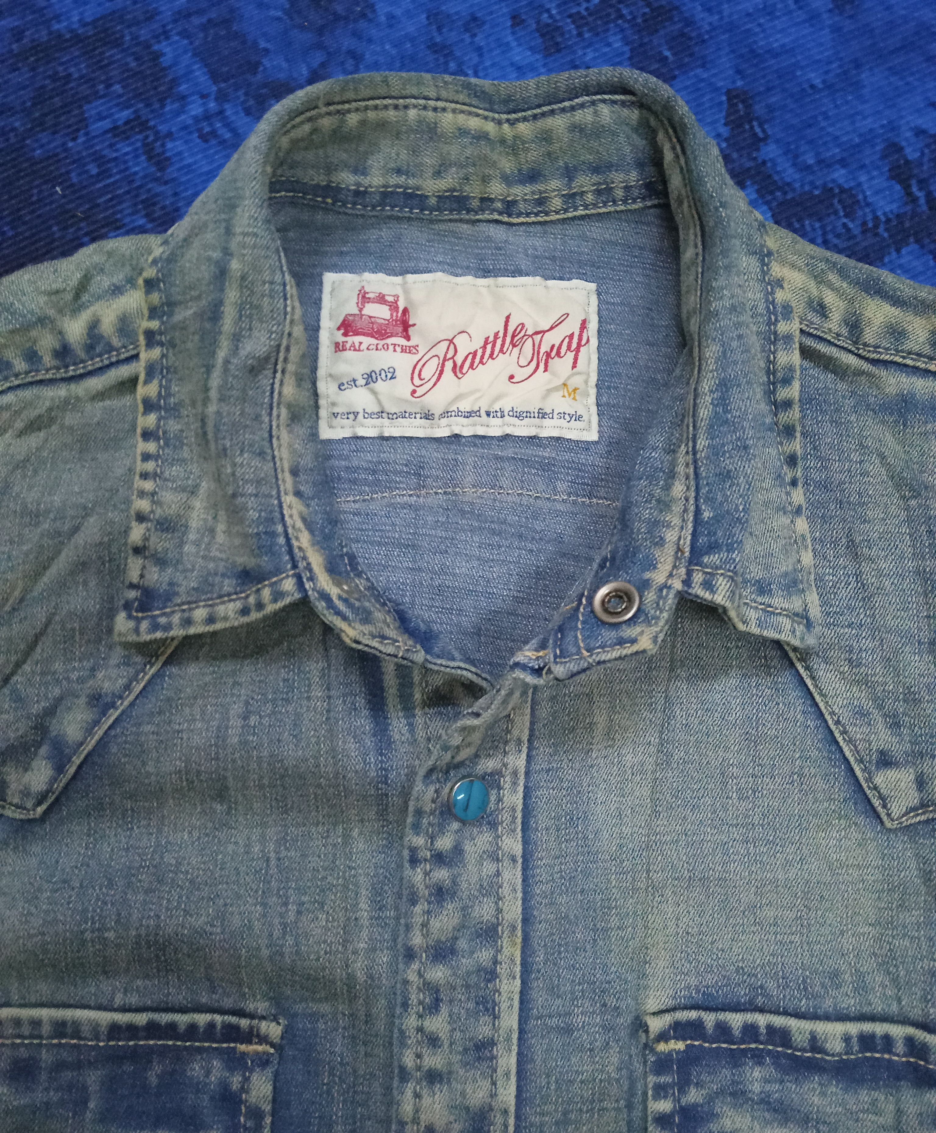 Japanese Brand Rattle Trap Western Denim Snap Button Shirt Size M / US 6-8 / IT 42-44 - 1 Thumbnail