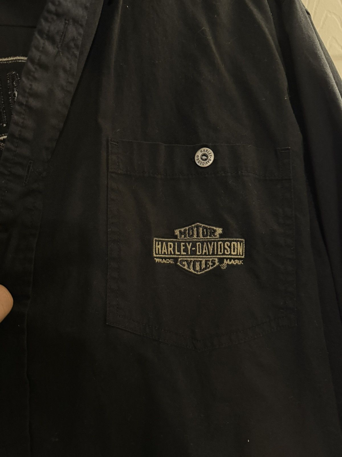 Harley Davidson × Vintage Harley Davidson Black Button Up Size US XL / EU 56 / 4 - 4 Thumbnail