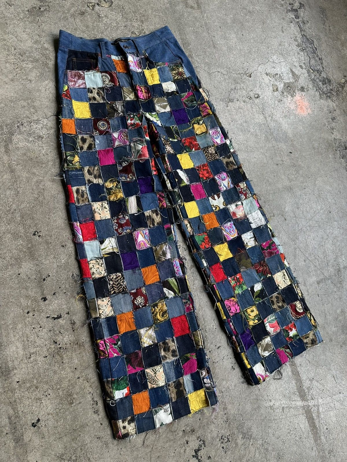 Dolce & Gabbana Patchwork rare exotic denim early 2000’s Size US 30 / EU 46 - 2 Thumbnail