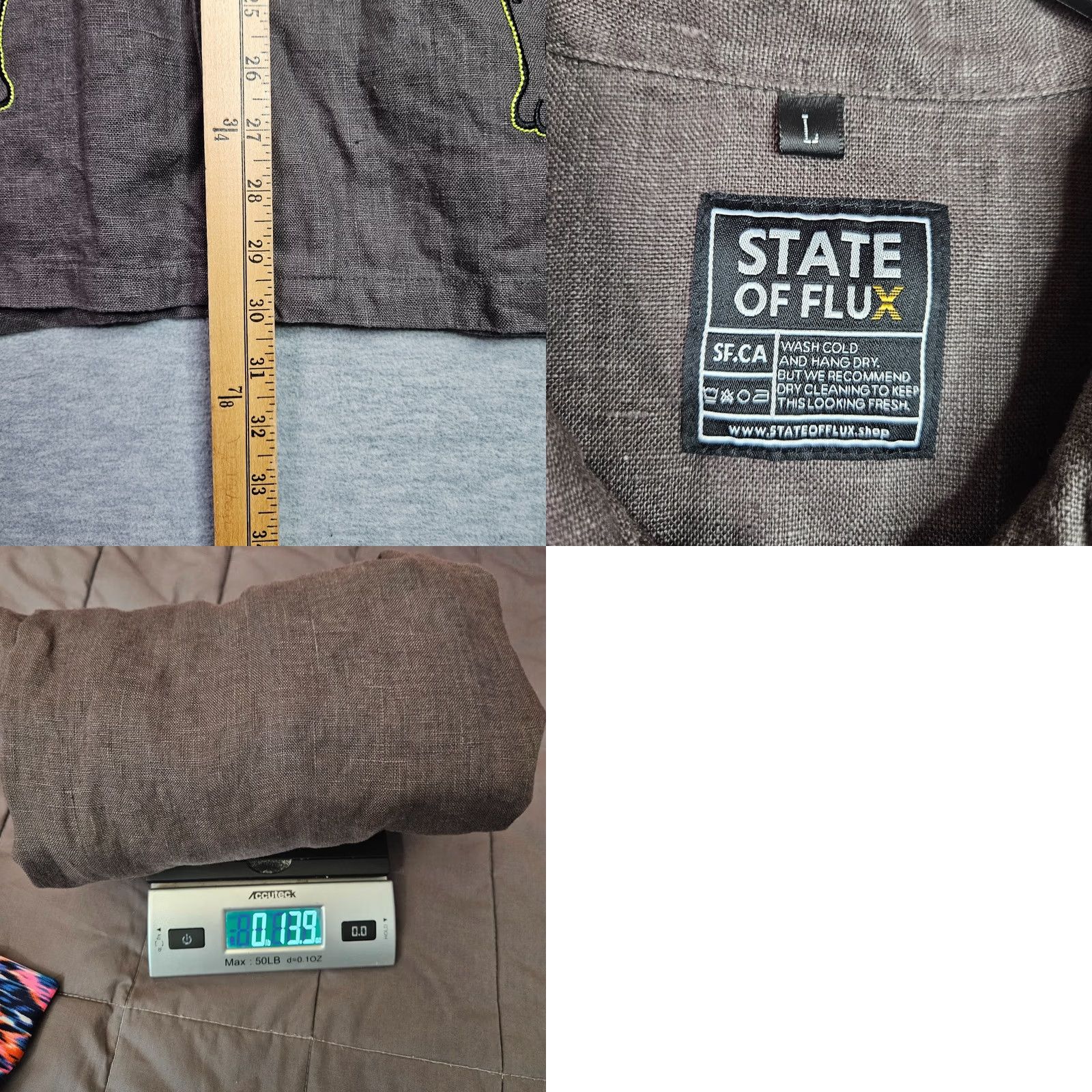 Vintage State Of Flux Tiger Embroidered Button Shirt Men's L Streetwear Size US L / EU 52-54 / 3 - 8 Thumbnail