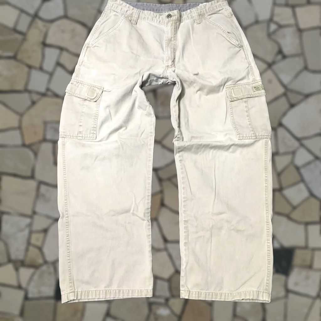 Wrangler VINTAGE Wrangler Hero Cargo Pants Men 34 Beige Cotton Relaxed Utility Work Jeans Cargo Pocket 34-28 Size US 34 / EU 50 - 1 Thumbnail