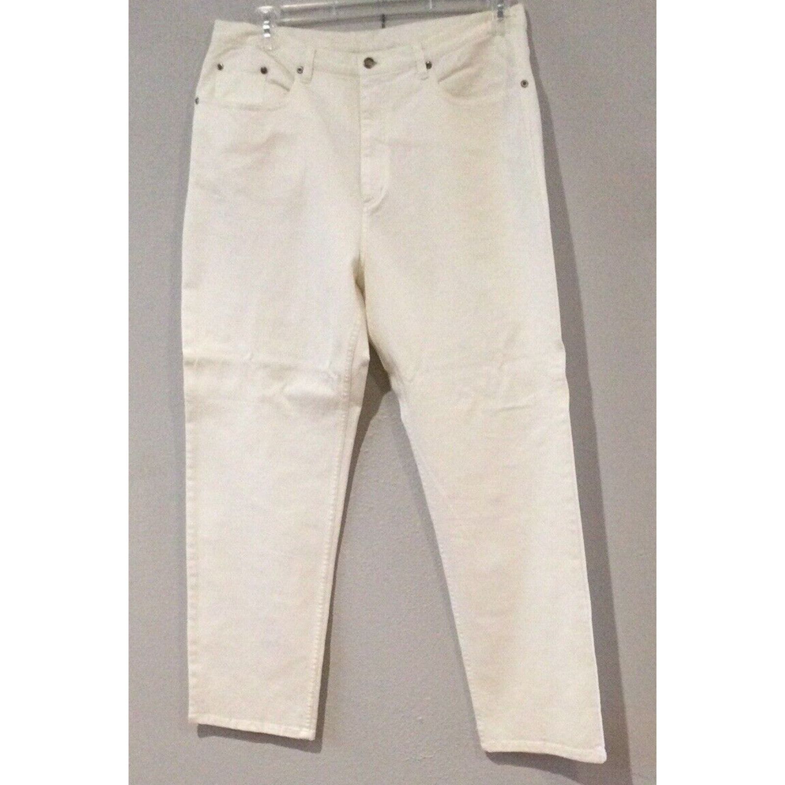 Chicos Chicos Design White Denim Button Front Jeans 3/XL/16 NWT Size 38" / US 16 / IT 52 - 3 Thumbnail