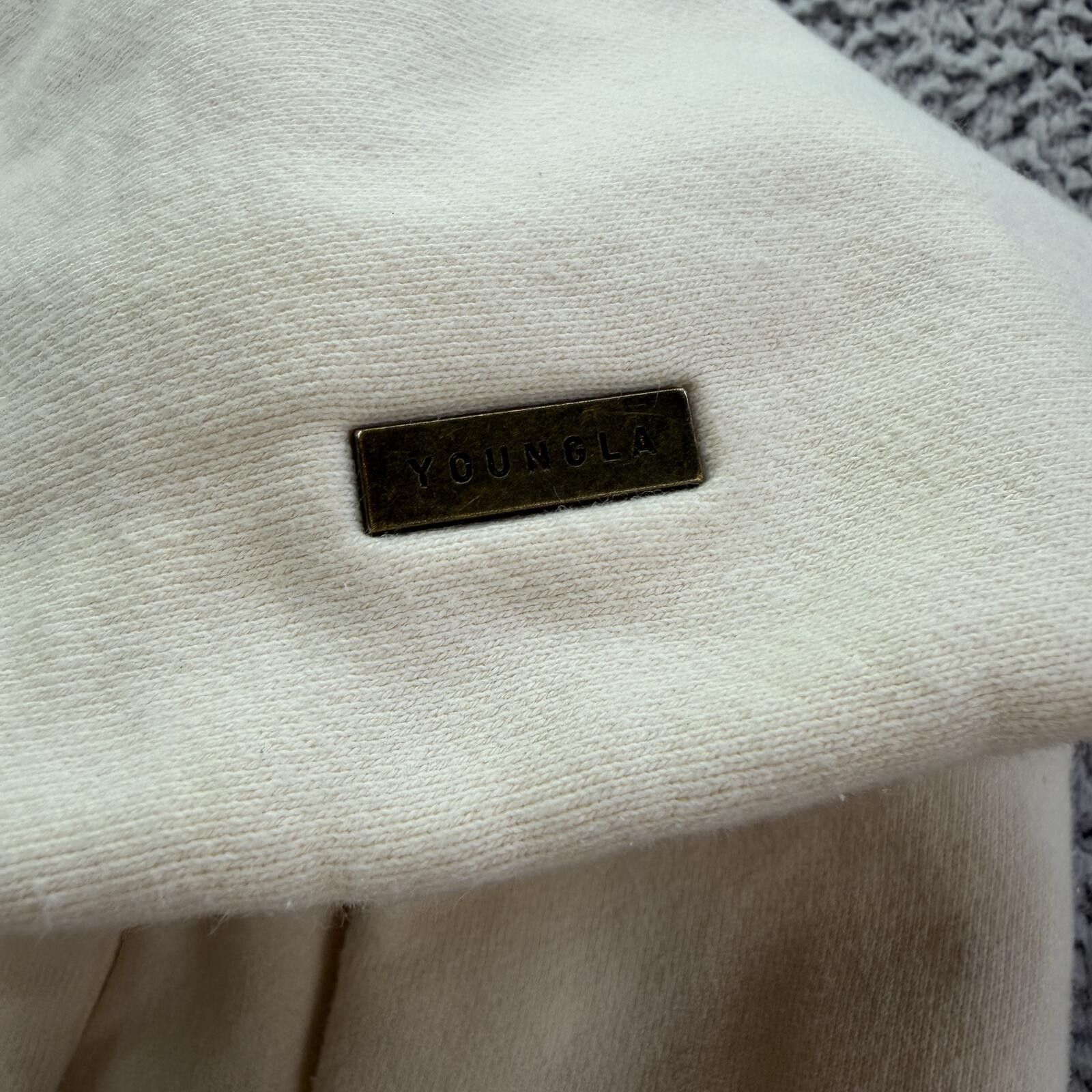 YoungLA YoungLA 509 Cream Half Zip Hoodie S Fleece Pullover Gym Size US S / EU 44-46 / 1 - 7 Thumbnail