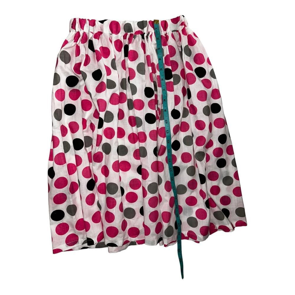 Designer Polka Dot Knee Length A Line Skirt Size Small Size 28" / US 6 / IT 42 - 2 Thumbnail