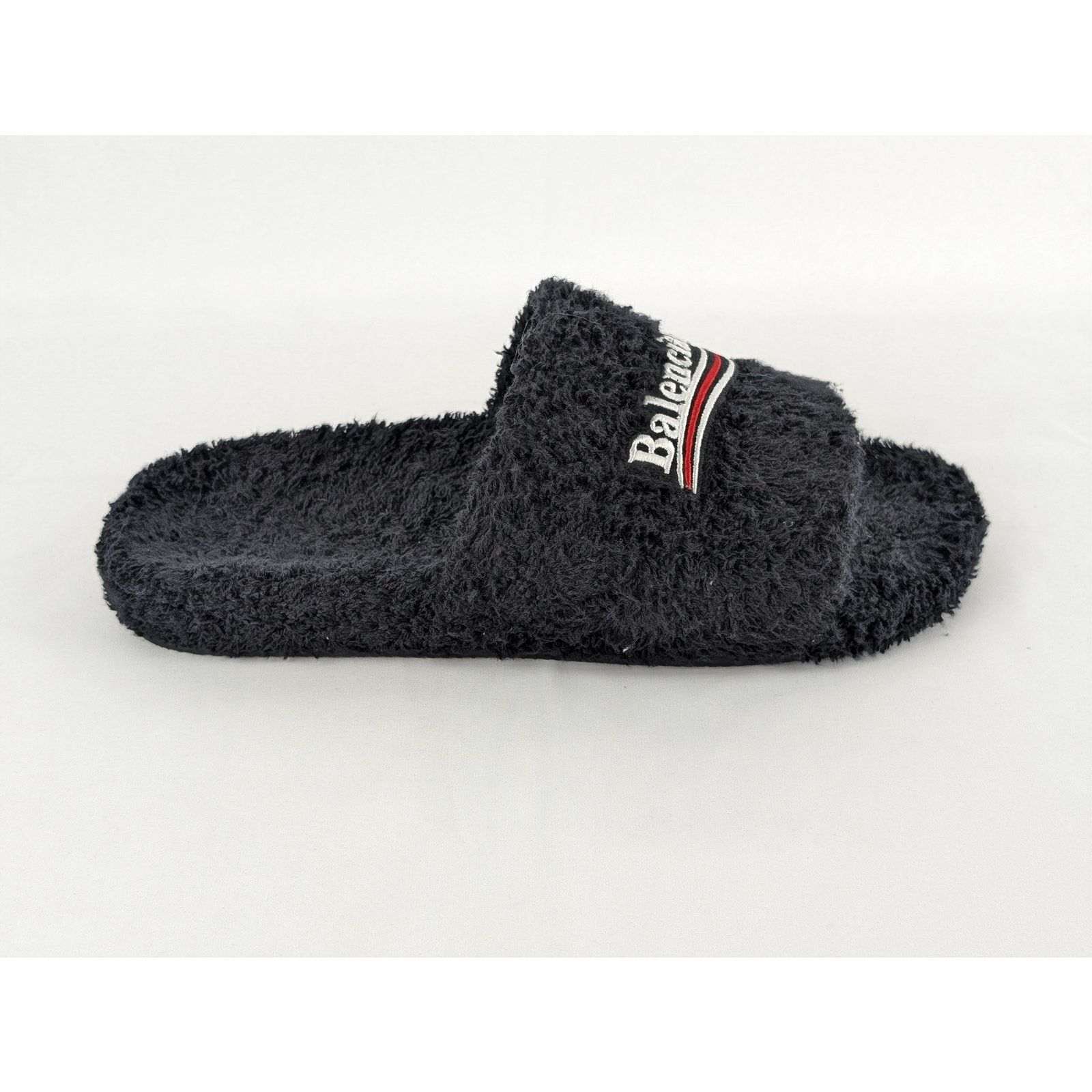 Marni Black Fur Mule Slides