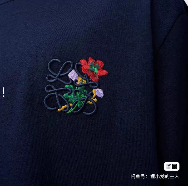 Loewe LOEWE Men's cotton loose fit floral Anagram embroidered T- Size US XL / EU 56 / 4 - 8 Thumbnail