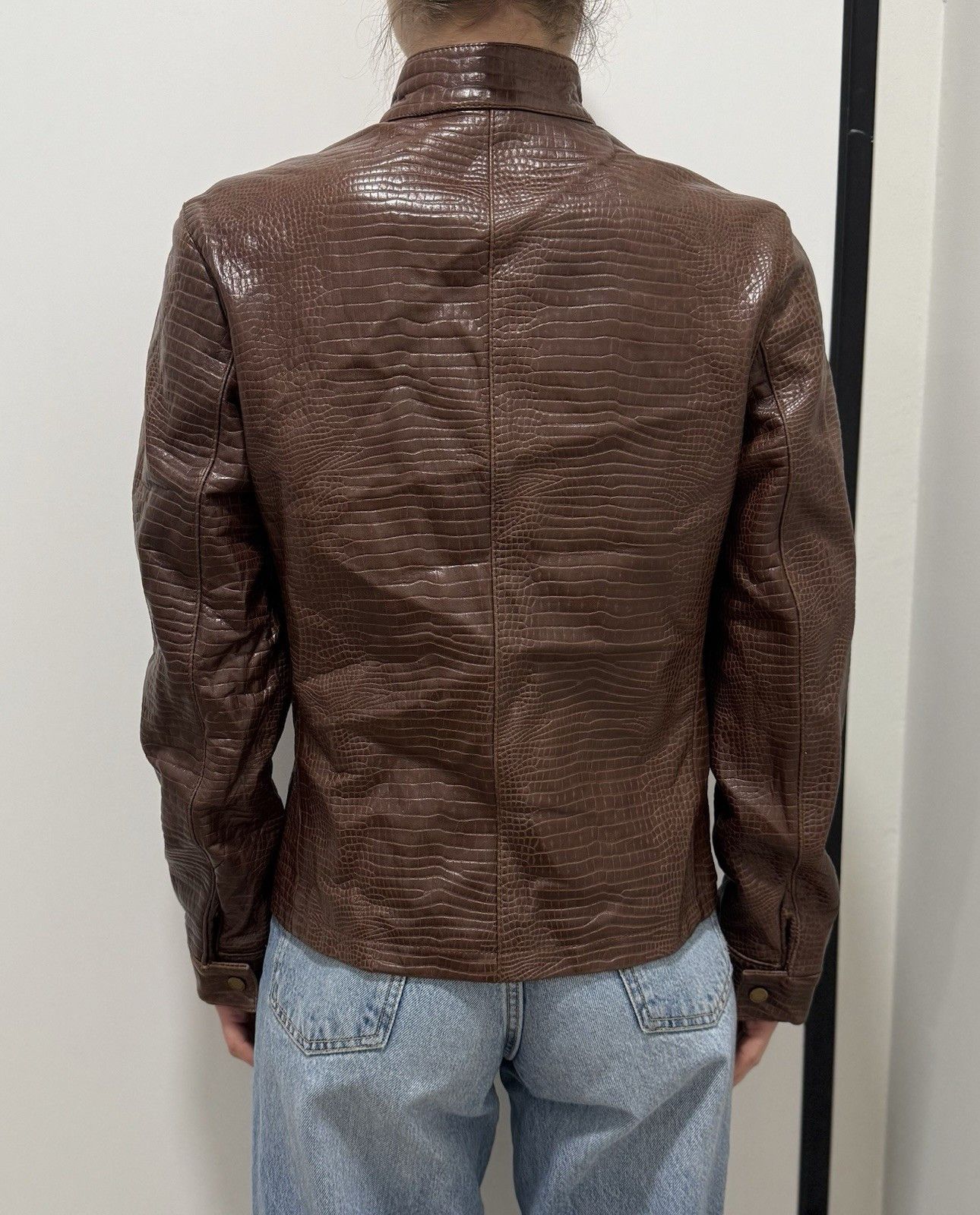 Ralph Lauren Sport DDP Vintage Ralph Lauren Sport embossed croc leather Jacket Size M / US 6-8 / IT 42-44 - 7 Thumbnail