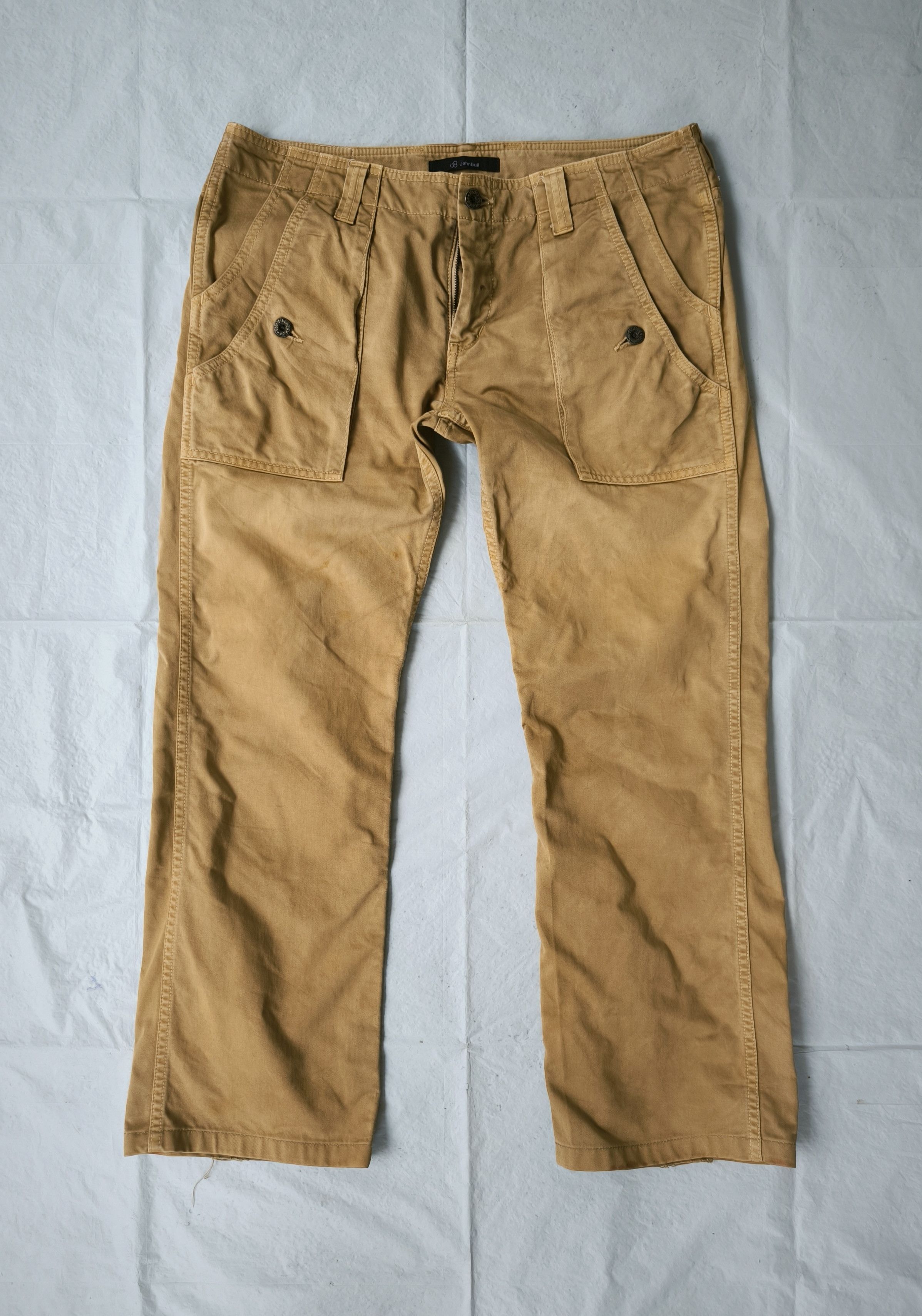 Johnbull JOHN BULL cargo pocket denim straight leg styled army Size US 34 / EU 50 - 1 Thumbnail