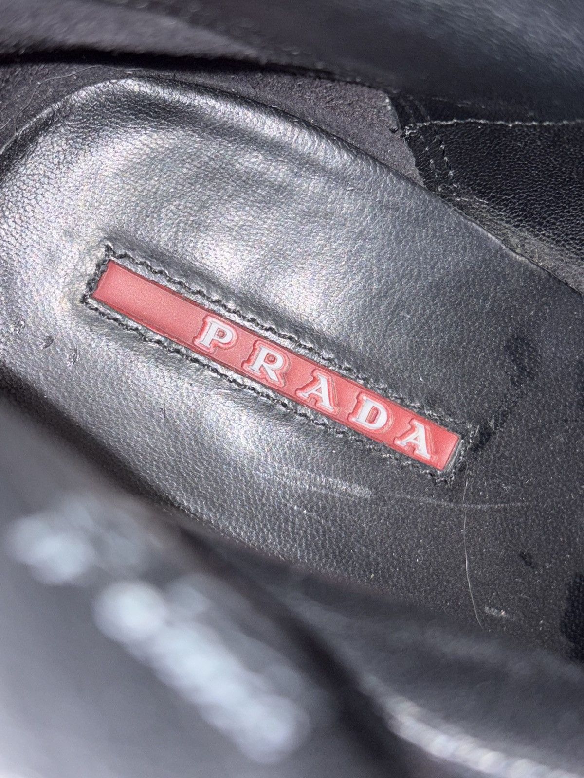 Prada Prada Linea Rossa Black Suede Wedge Ankle Booties Size US 11 / IT 41 - 6 Thumbnail