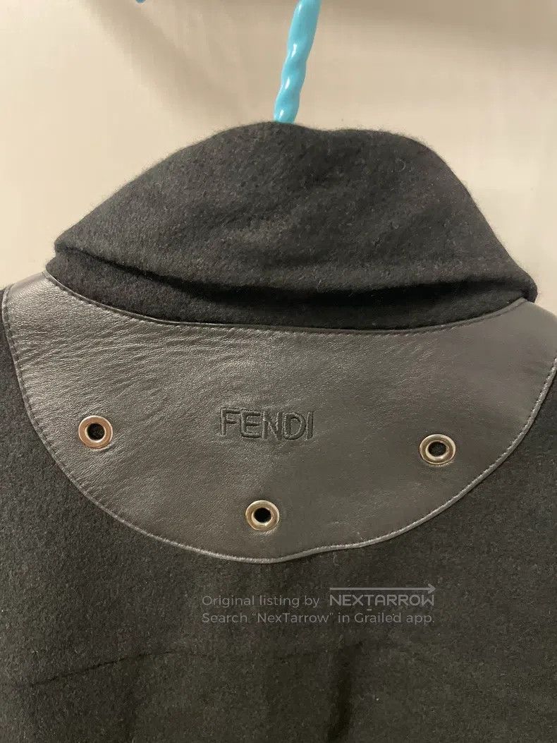 Fendi Fendi Cashmere coat with black leather patch pockets Size XS / US 0-2 / IT 36-38 - 3 Thumbnail