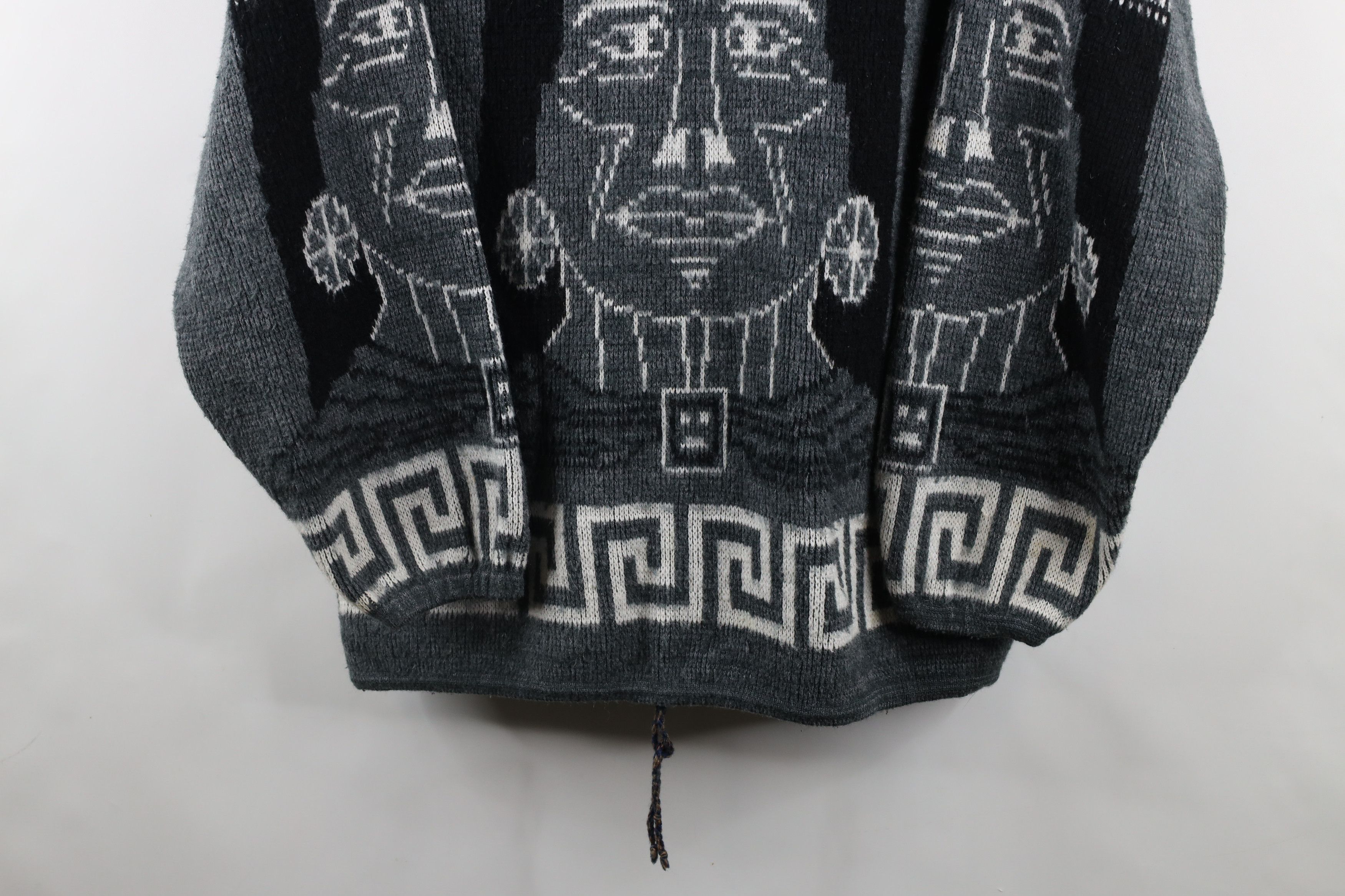 Vintage Vintage 90s Streetwear Tribal Warrior All Over Print Hoodie Size US XXL / EU 58 / 5 - 4 Thumbnail
