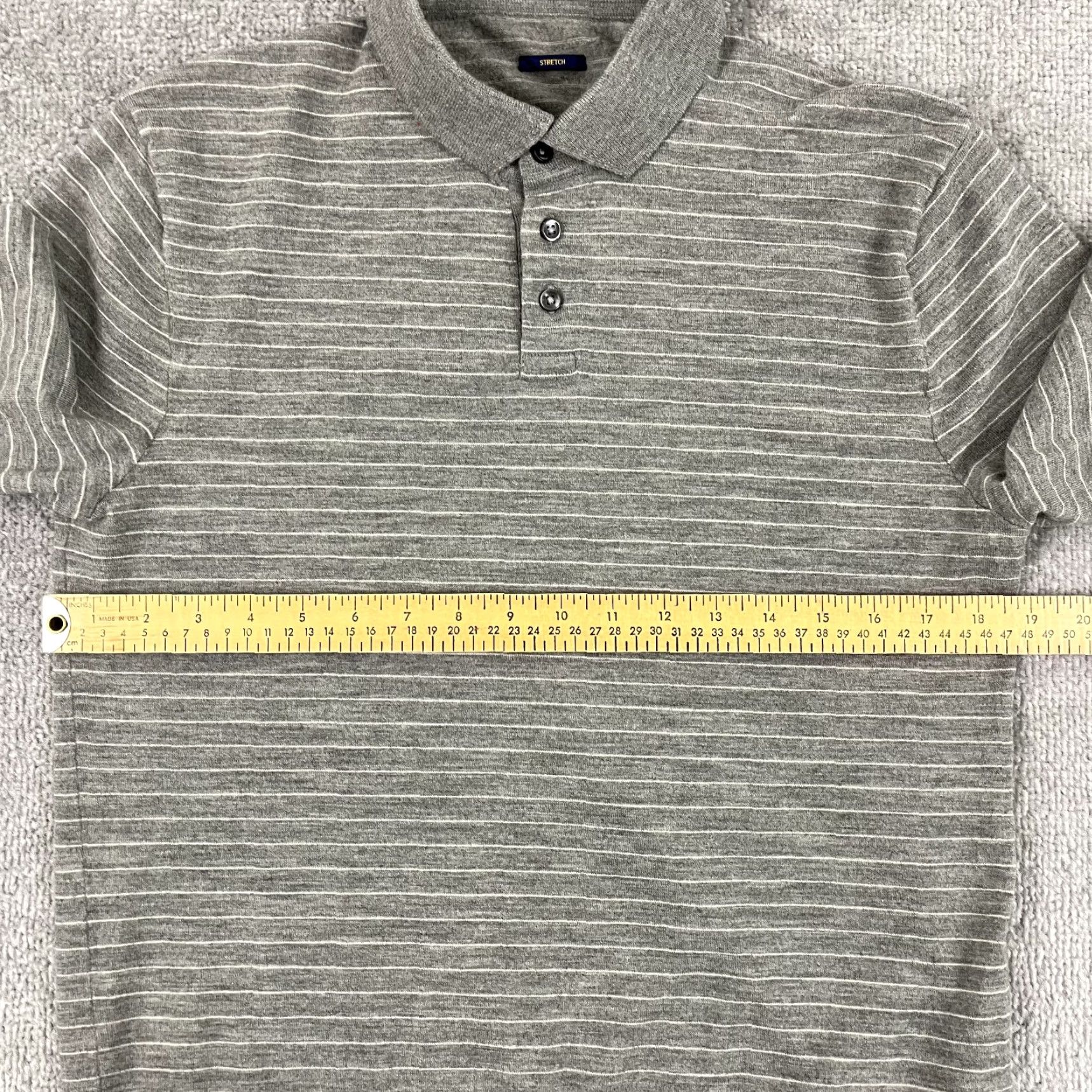 Ralph Lauren Polo Ralph Lauren Polo Sweater Mens S/M Gray Striped Wool Blend Collar Jumper Size US S / EU 44-46 / 1 - 4 Thumbnail