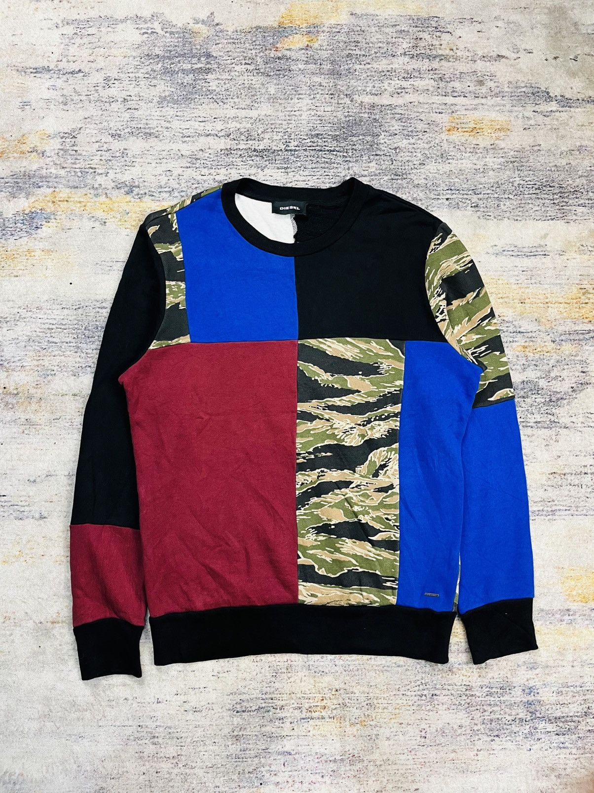 Diesel 2016 Diesel - Camo Patchwork Sweatshirt Size US M / EU 48-50 / 2 - 1 Thumbnail