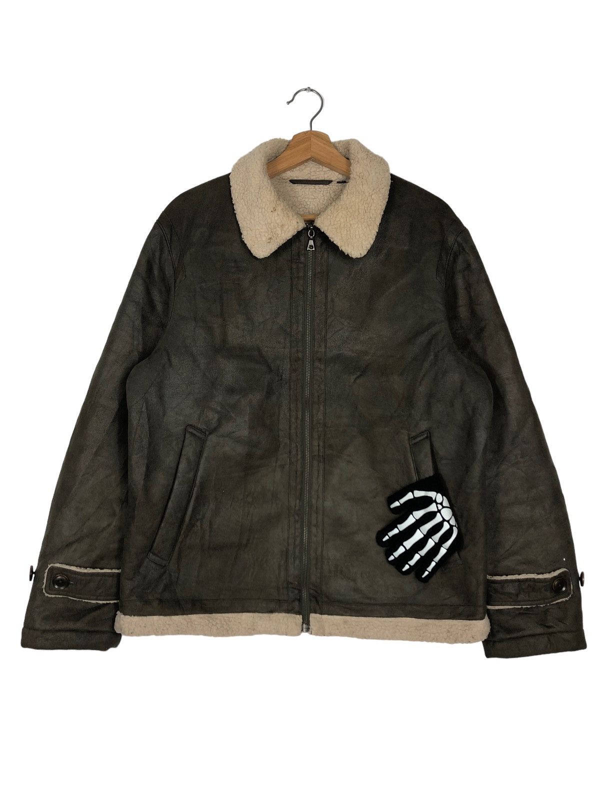 Japanese Brand 🔥90’s VINTAGE SOFT LEATHER JACKET SHERLING UNIQLO JAPAN Size US XL / EU 56 / 4 - 1 Thumbnail