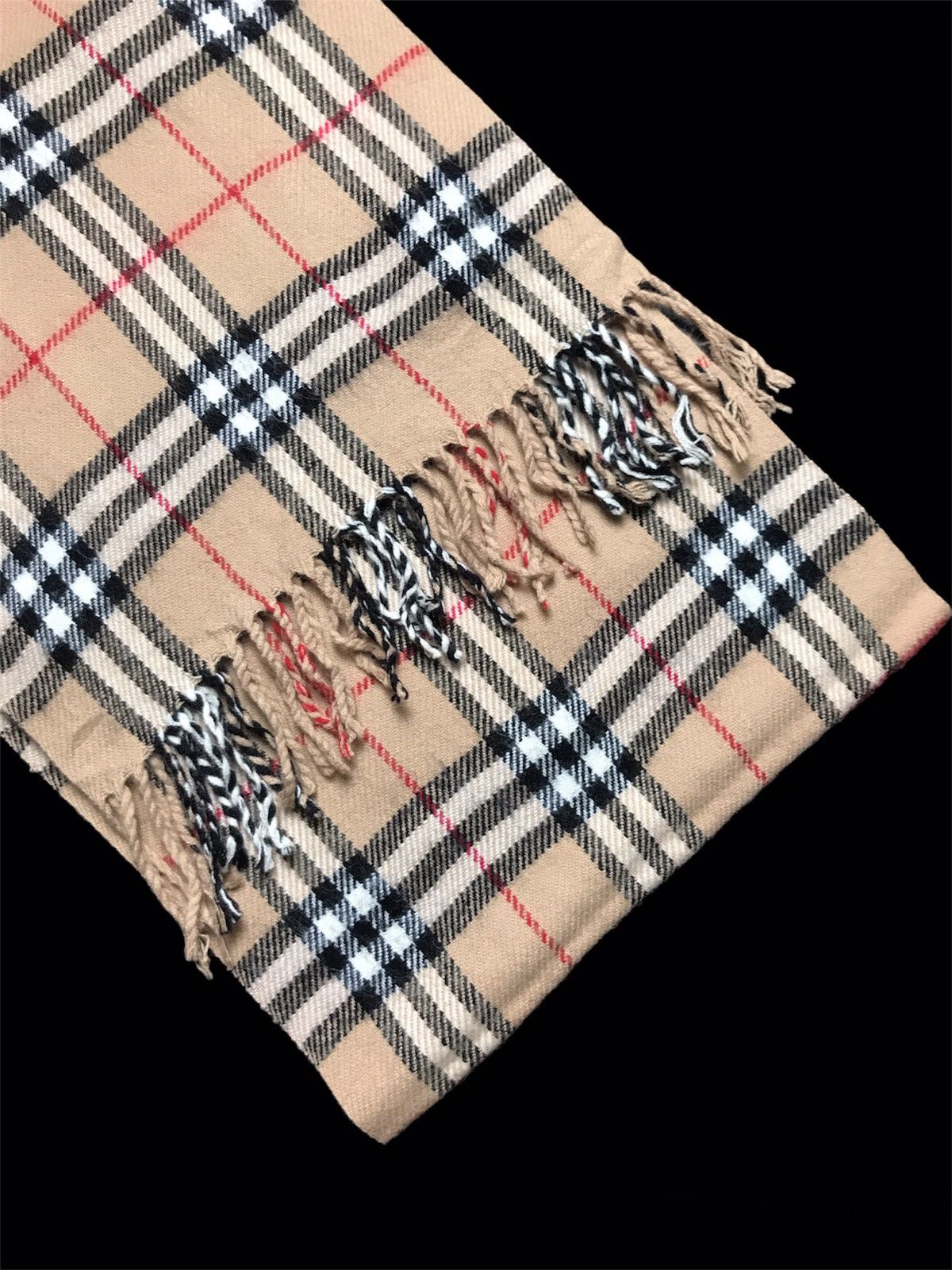 Burberry × Vintage Vintage Burberrys Nova Check Lambswool Scarf/Muffler Size ONE SIZE - 6 Thumbnail