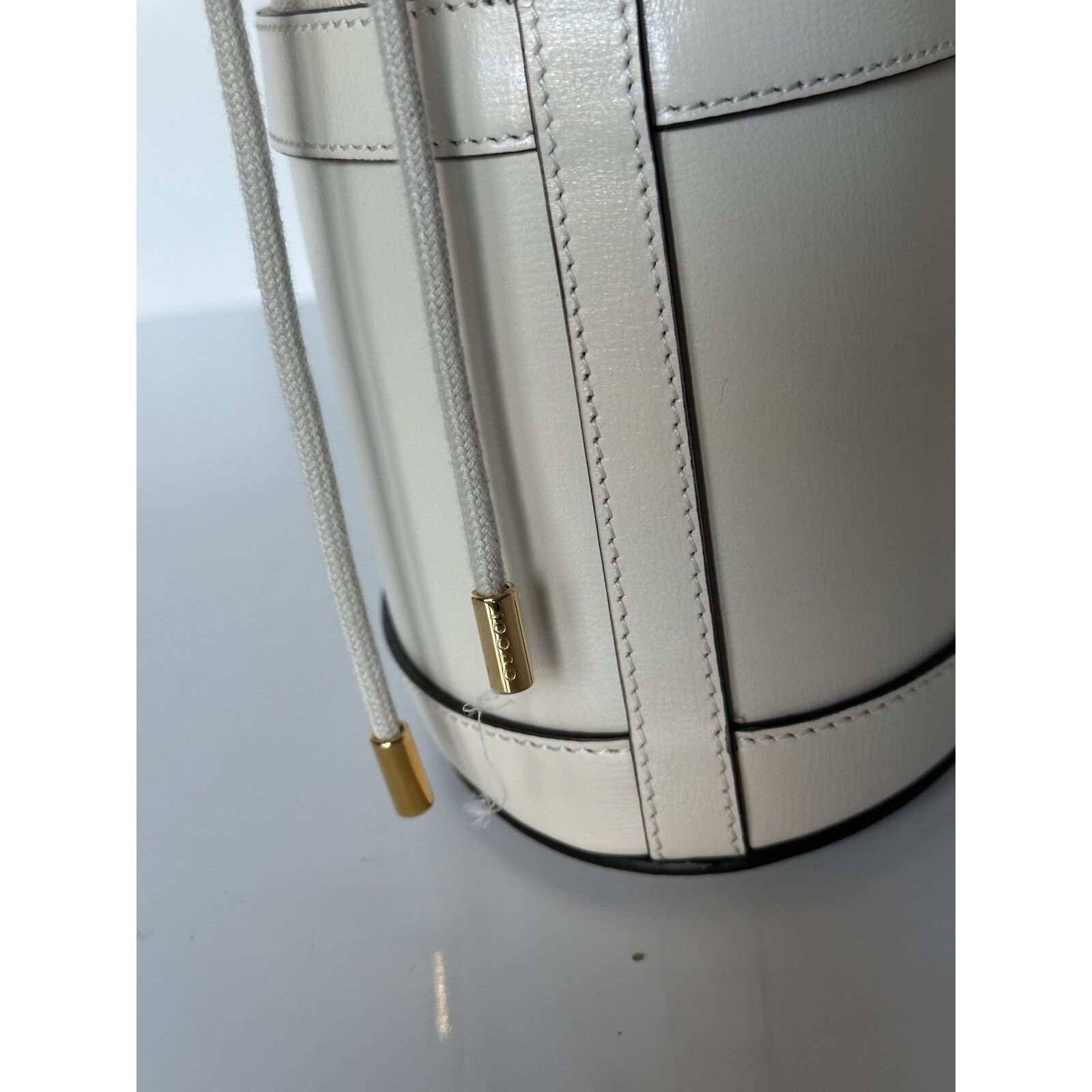 Gucci Gucci Azalea Horsebit Bucket Leather Bag White 602118 Size ONE SIZE - 8 Thumbnail