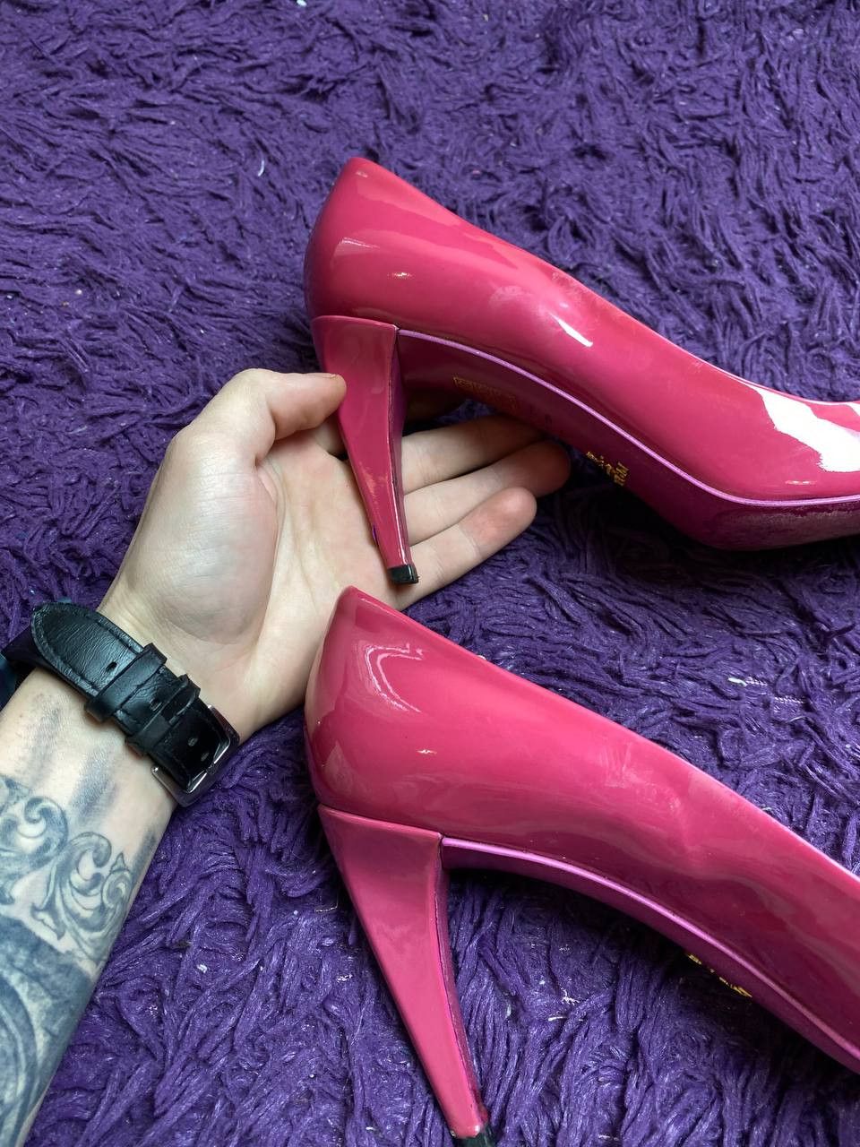 Prada Prada Womens Patent Leather Platform Heels Size US 9 / IT 39 - 9 Thumbnail