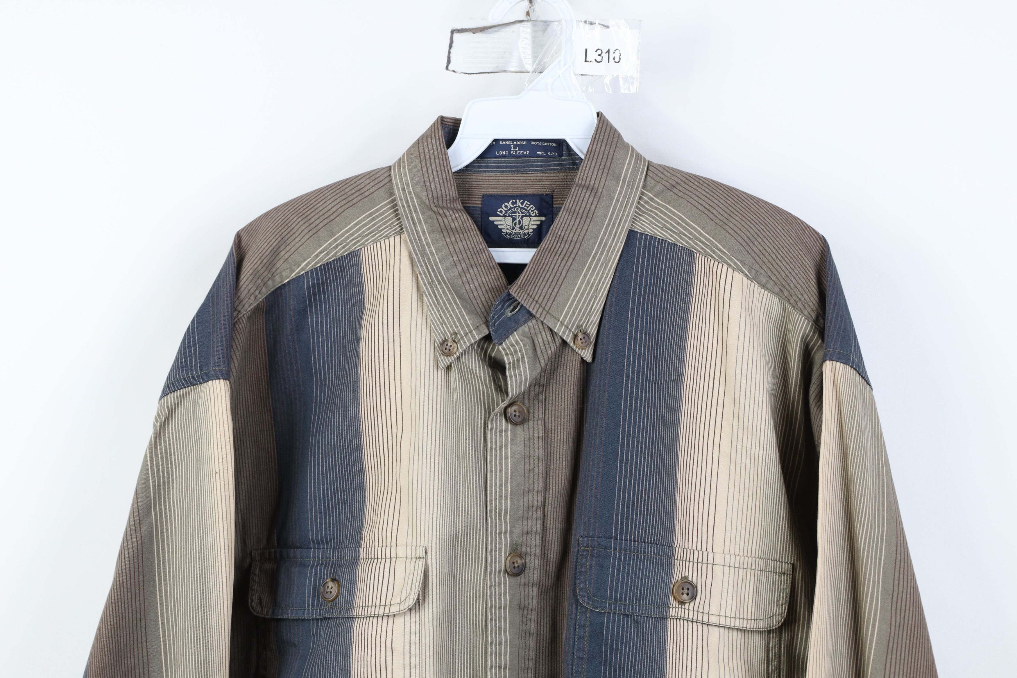 Vintage Vintage 90s Streetwear Heavy Button Down Shirt Earth Tone Size US L / EU 52-54 / 3 - 2 Thumbnail