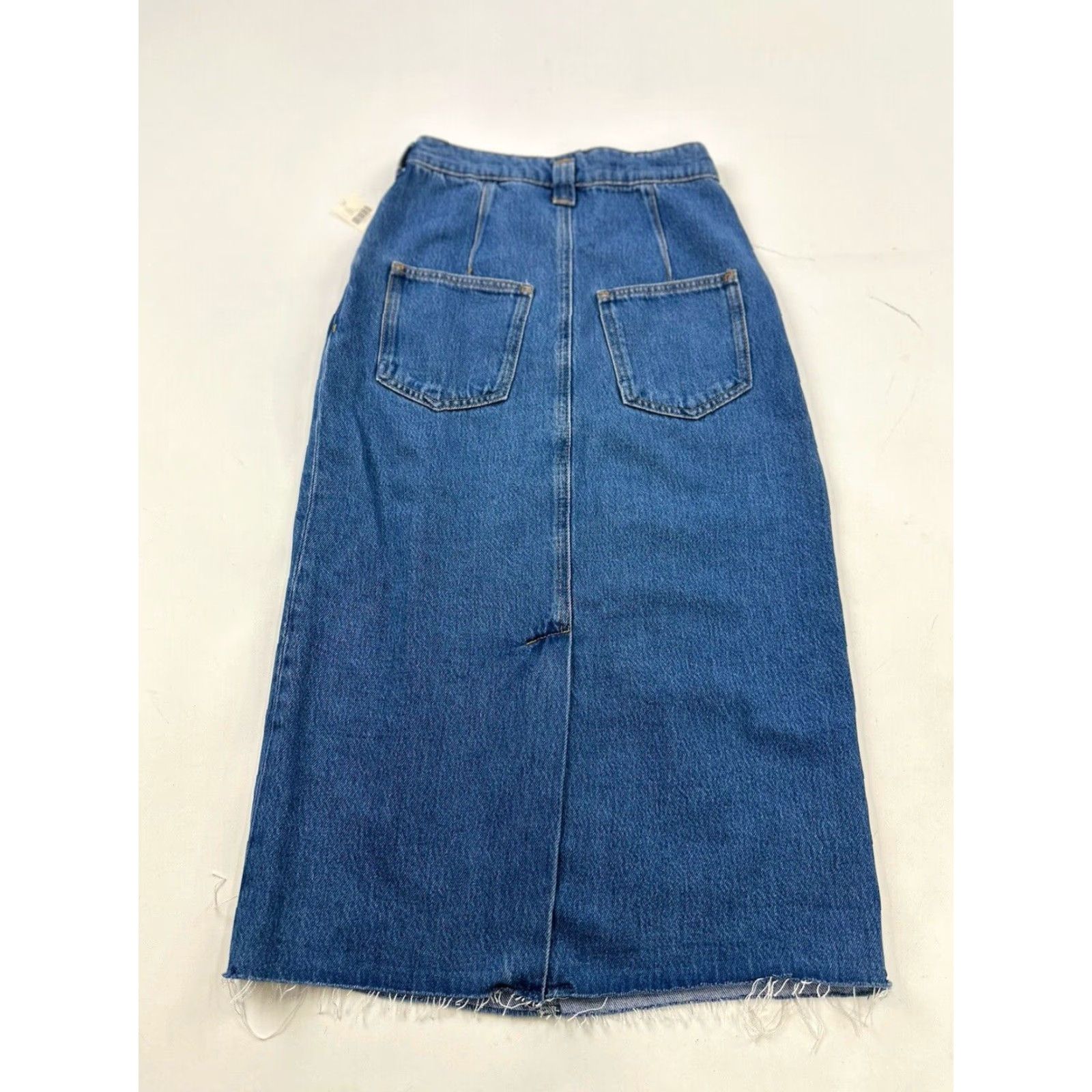 Vintage Pilcro Skirt 0 Women Blue Denim Button Fly Pencil NWT Regular Women Size 25" / US 0 / IT 36 - 2 Thumbnail