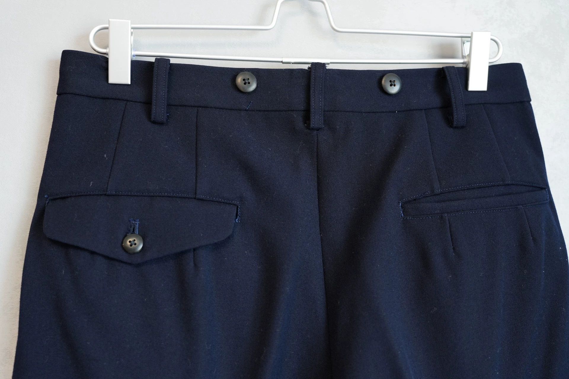 Yohji Yamamoto Yohji Yamamoto 88AW Navy Straight Wool Trousers S Size US 29 - 4 Thumbnail