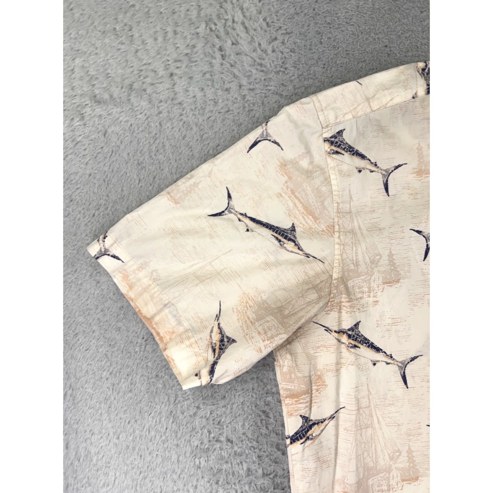 Vintage Puritan Shirt Mens Medium Beige Gamefish Sail Boats Angler Marlin Size US M / EU 48-50 / 2 - 5 Thumbnail