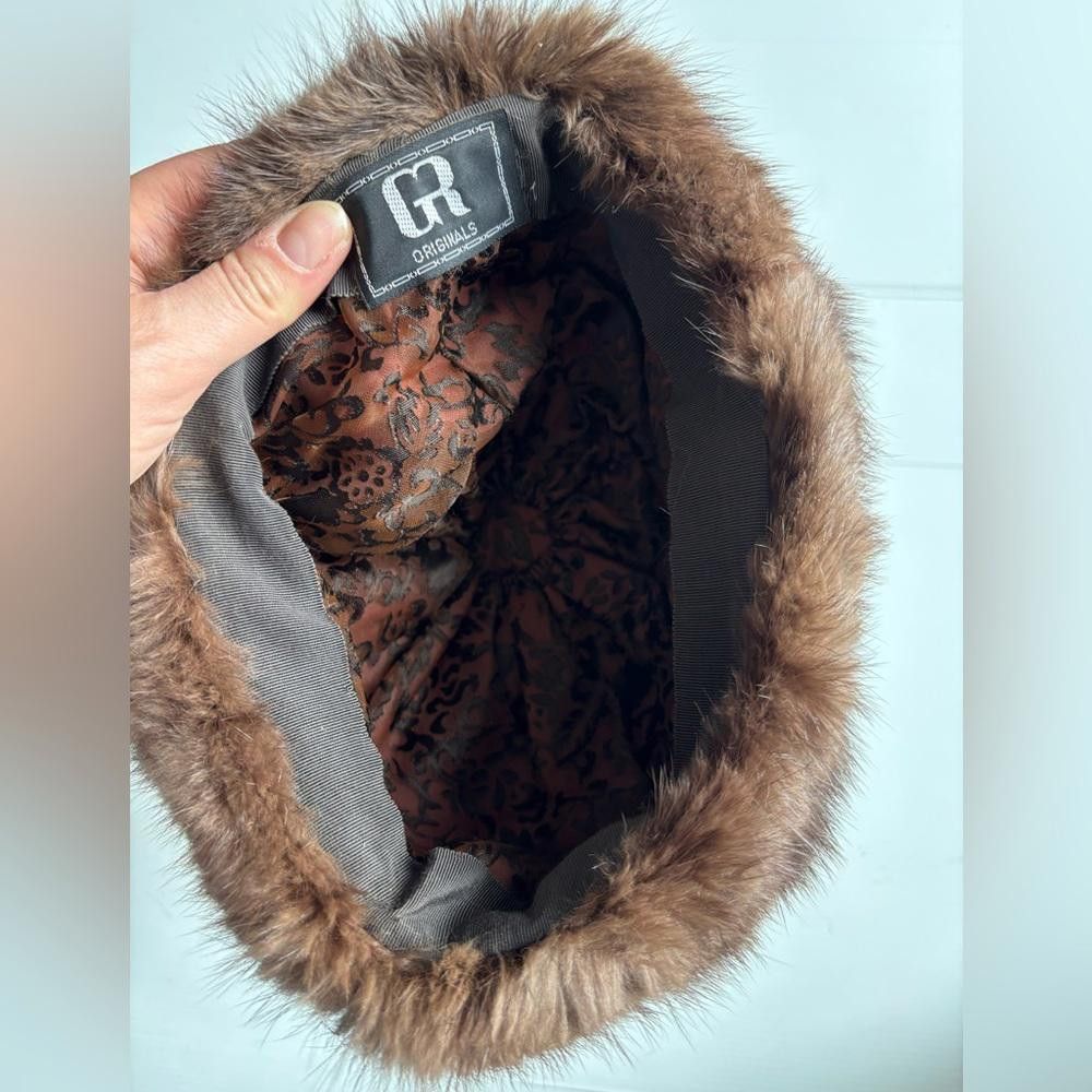 Designer Vintage Raccoon Fur Hat from Canada - GR Original Size ONE SIZE - 4 Thumbnail
