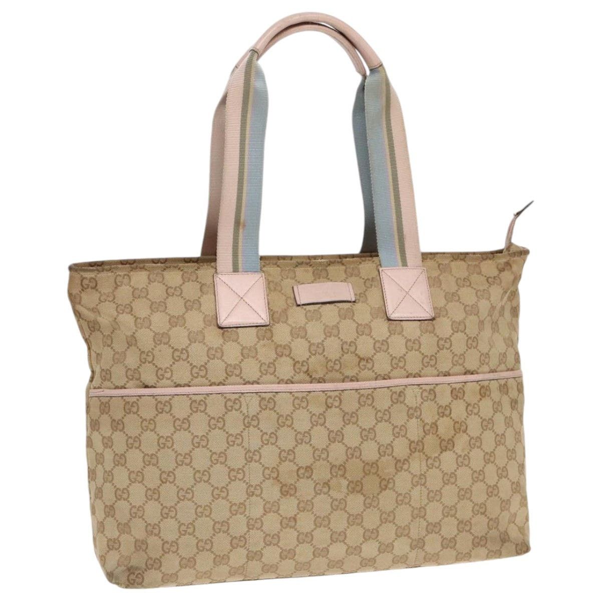 Gucci GUCCI GG Canvas Tote Bag Beige Size ONE SIZE - 1 Thumbnail
