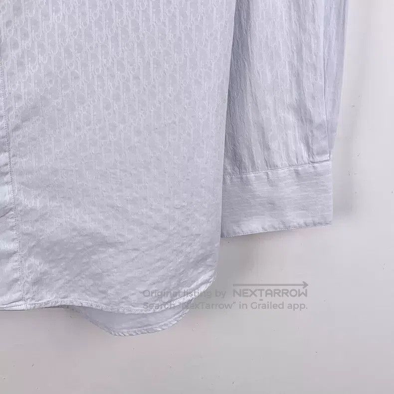 Dior Dior Size 39 Light blue logo dark pattern full print cotton Size US XXS / EU 40 - 4 Thumbnail