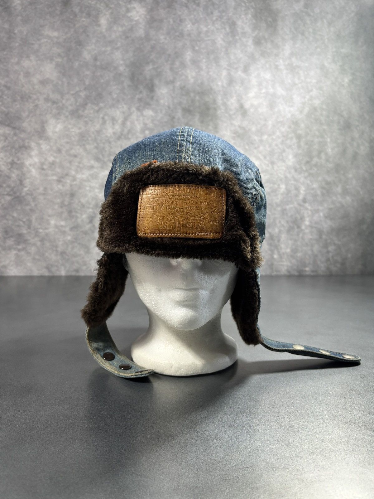 Levi's Vintage Levi's Orange Tab Hat Denim Ushanka Trapper 70s 80s Size ONE SIZE - 6 Thumbnail