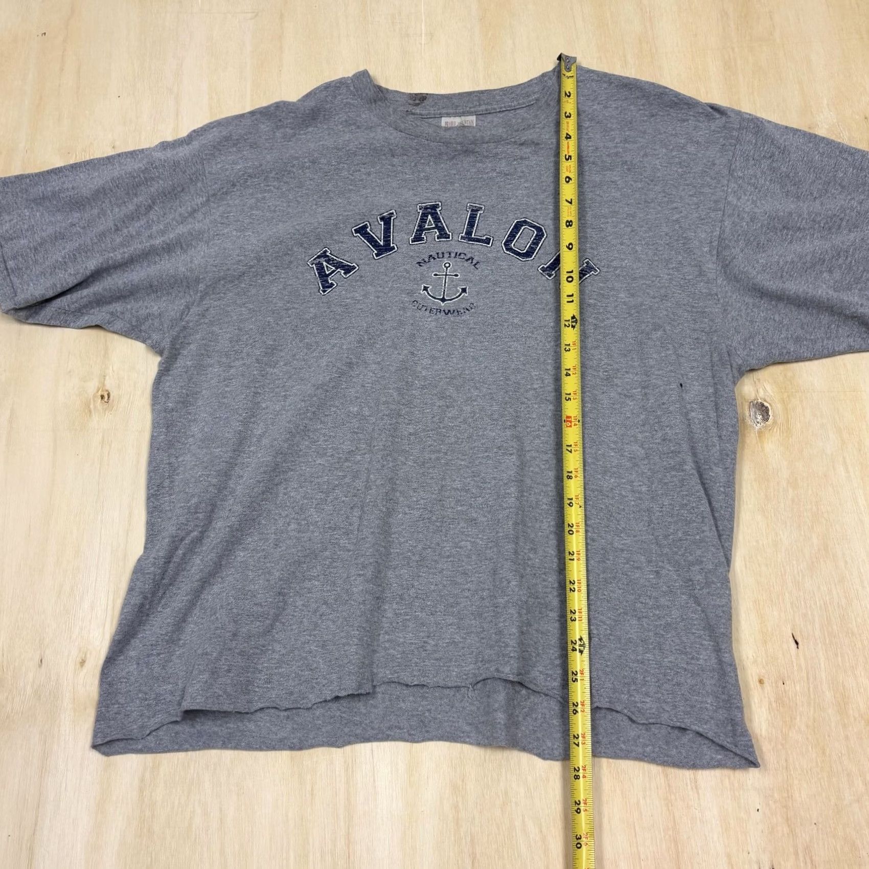Nautica VINTAGE Prairie Mountain Avalon Shirt Mens XL Gray Nautical Tee T-Shirt USA Size US XL / EU 56 / 4 - 5 Thumbnail