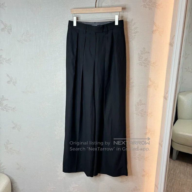 Brunello Cucinelli Brunello Cucinelli Women's Black Wide Leg Pants Size 42" / US 20 - 1 Thumbnail