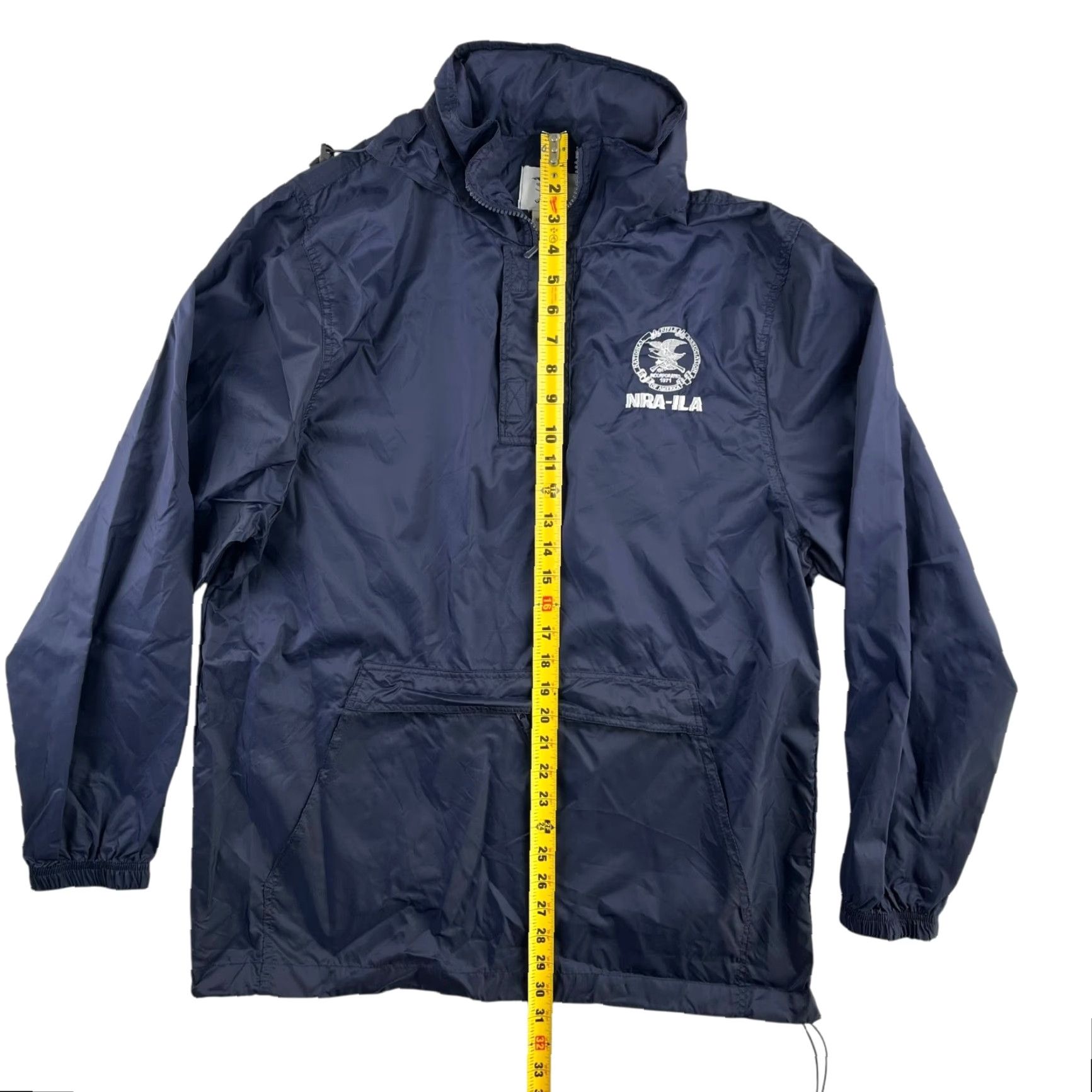 Vintage NRA Embroidered Nylon Windbreaker Jacket NAVY Blue 1/4 Zip Large Mens Jacket Size US L / EU 52-54 / 3 - 4 Thumbnail