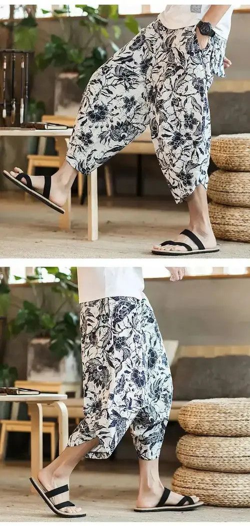 Designer Hajaruku Cotton Linen Pants Size US 32 / EU 48 - 4 Thumbnail
