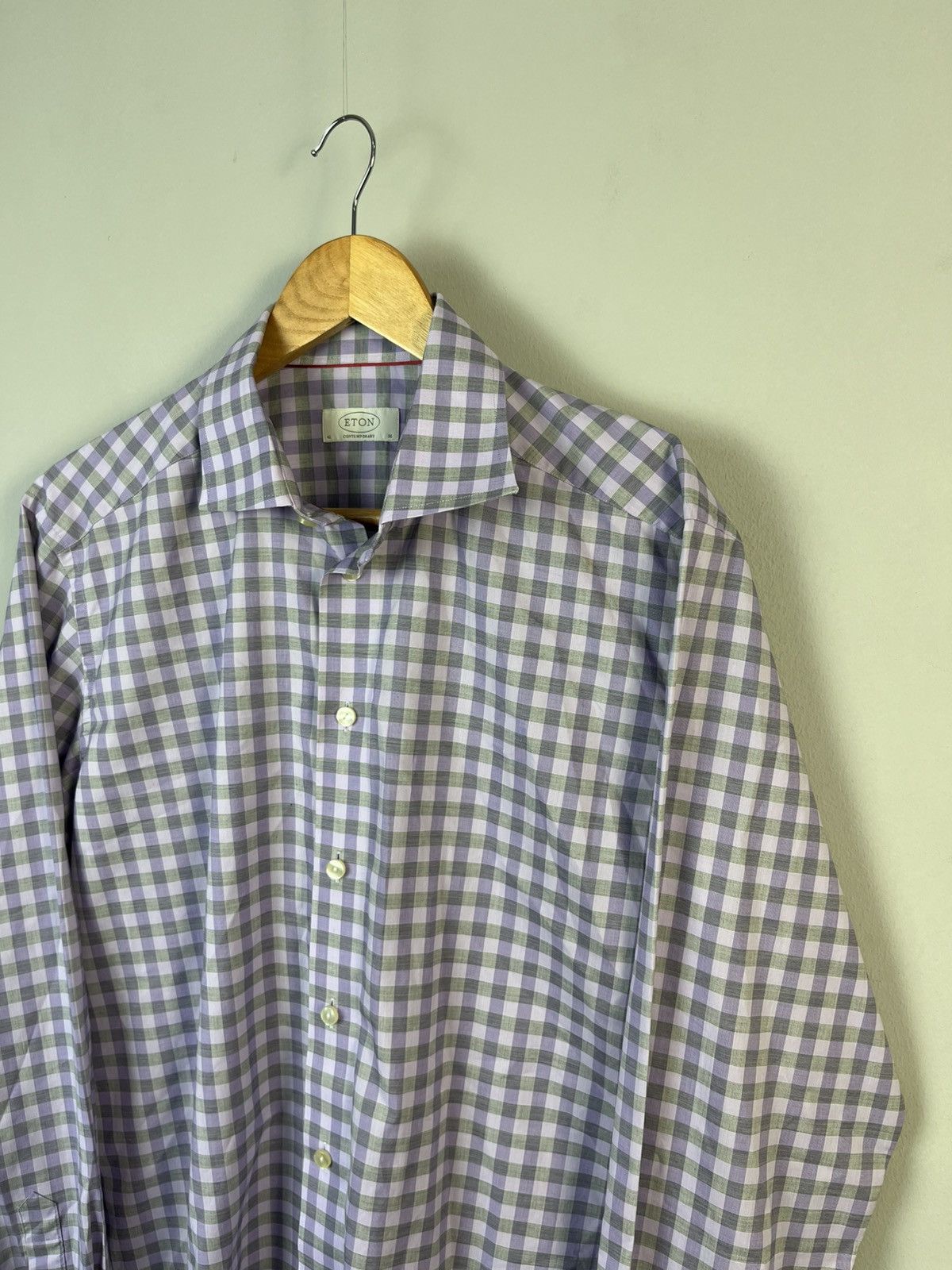 Eton ETON Luxury Classic Cotton Plaid Long Sleeve Shirt Size US L / EU 52-54 / 3 - 3 Thumbnail