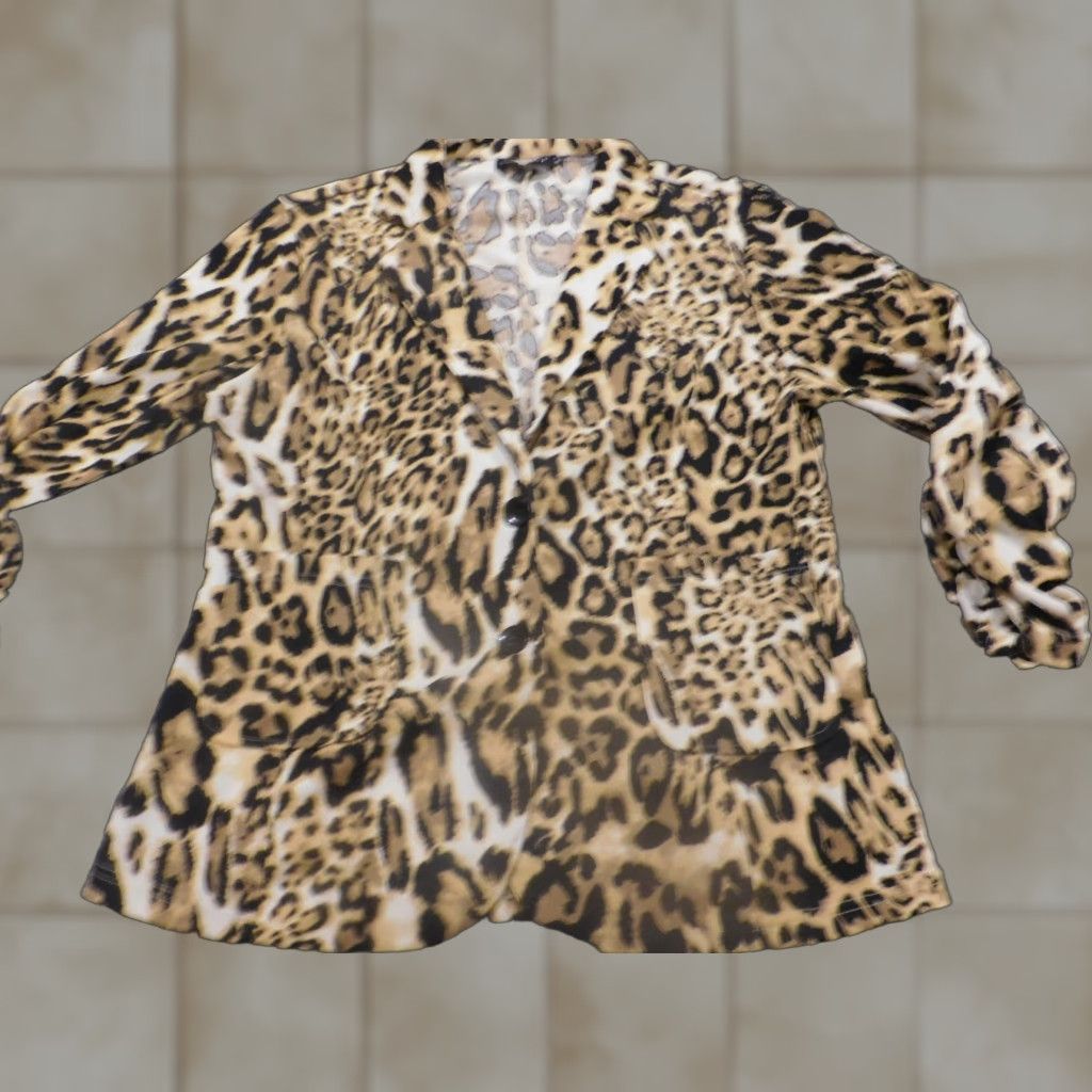 Vintage Mint Limit Brown Animal Print Button Blazer Womens Jacket XL Mid-Length Casual Winter Vintage No Size XL / US 12-14 / IT 48-50 - 1 Thumbnail